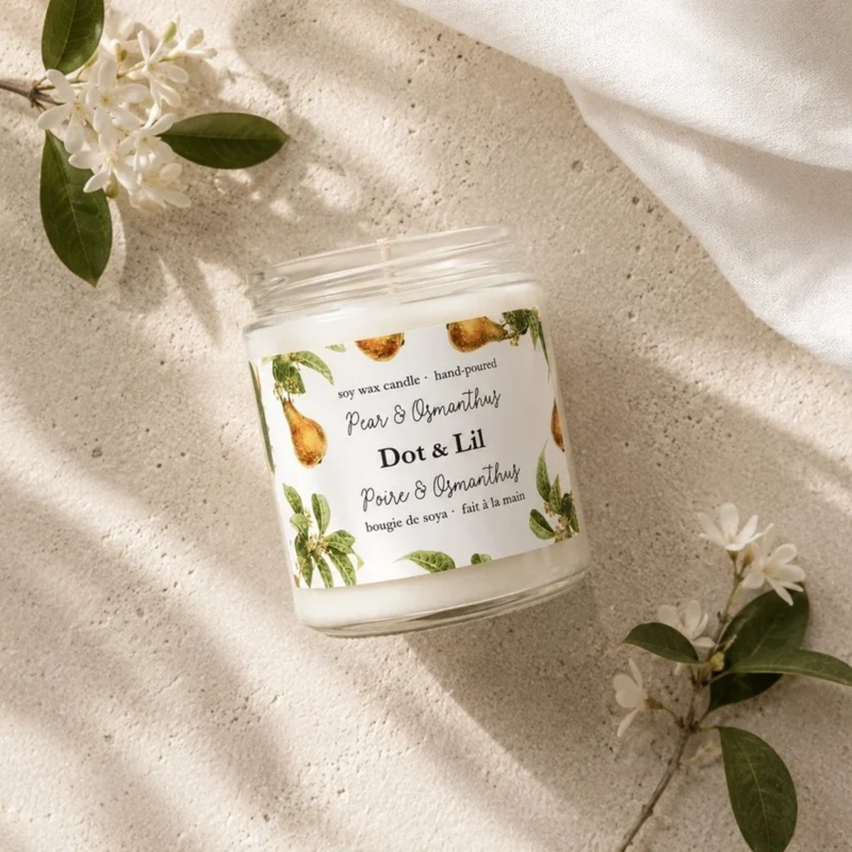 Pear and Osmanthus Soy Candle 204 g - Dot & Lil
