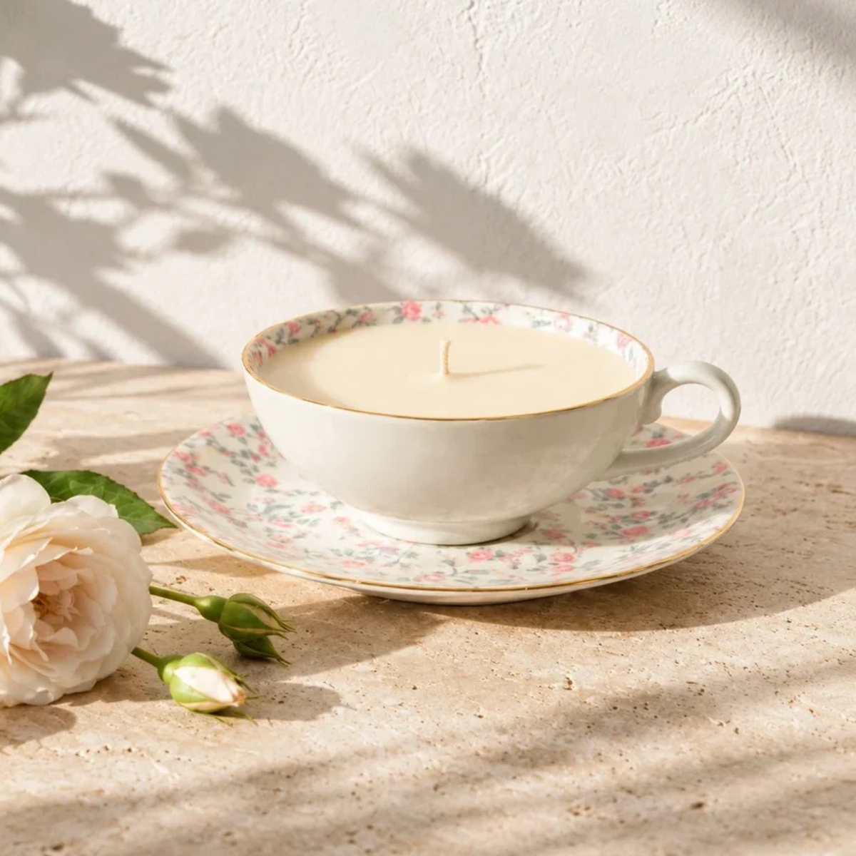 Rice Blossom Teacup Candle - Dot & Lil