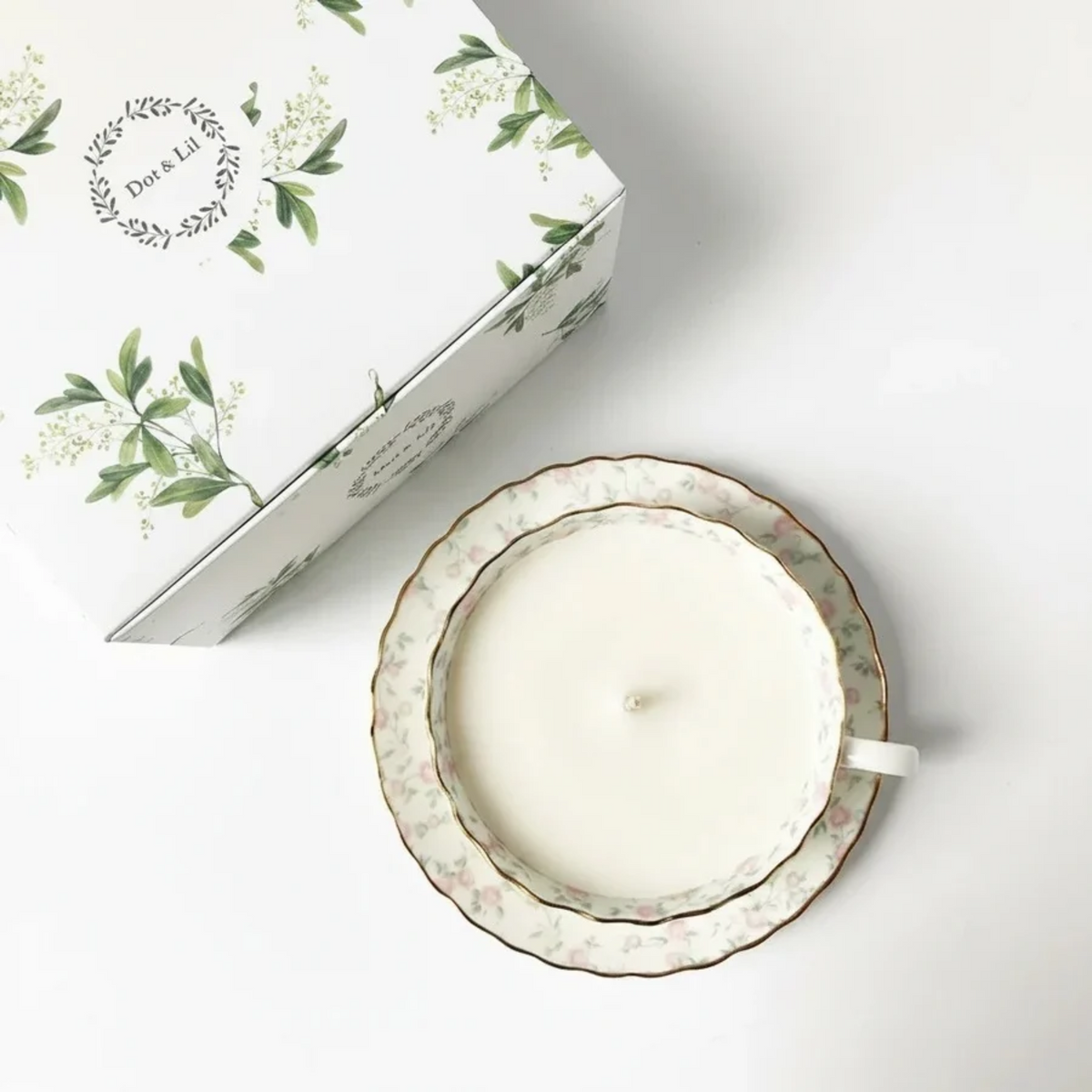 Rice Blossom Teacup Candle - Dot & Lil