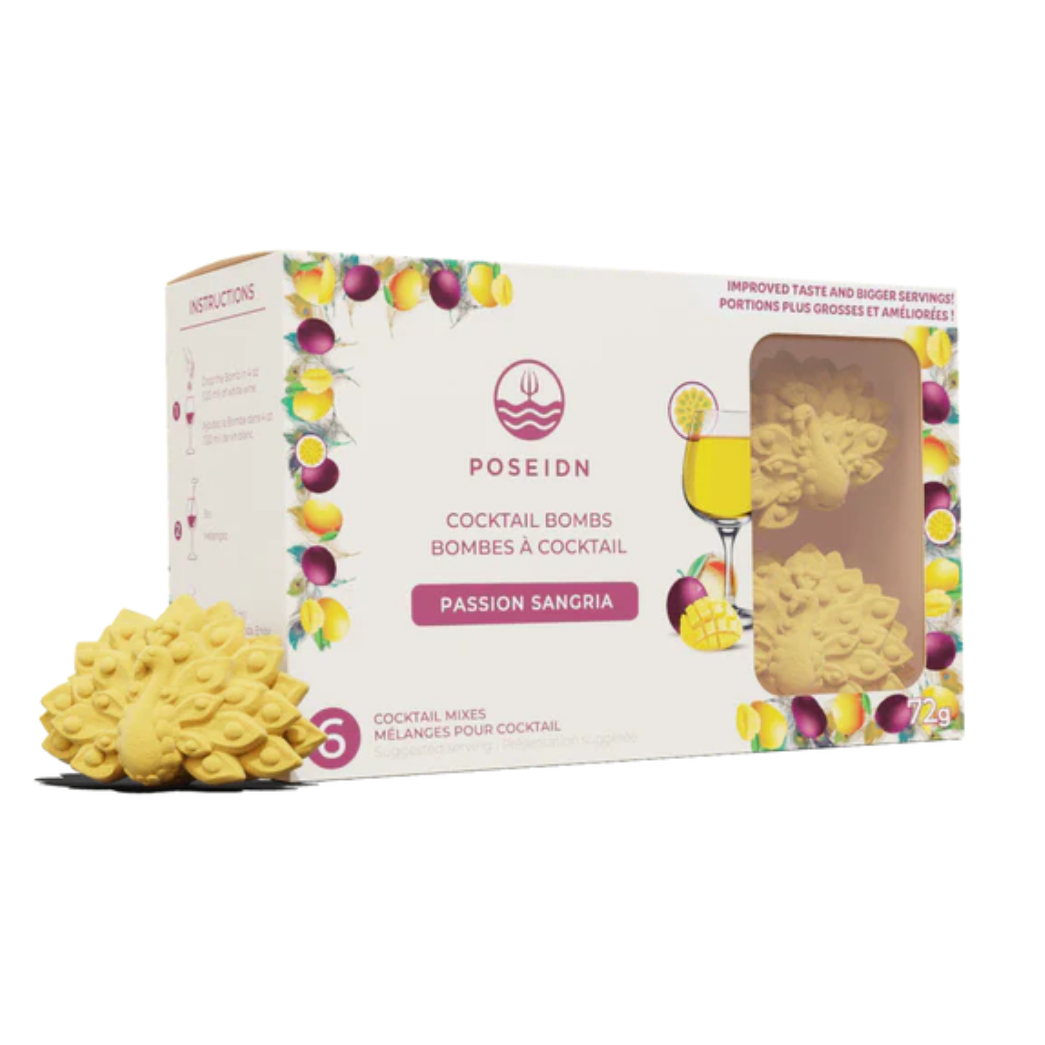 Ensemble de 6 bombes à cocktail Passion Sangria - Poseidn