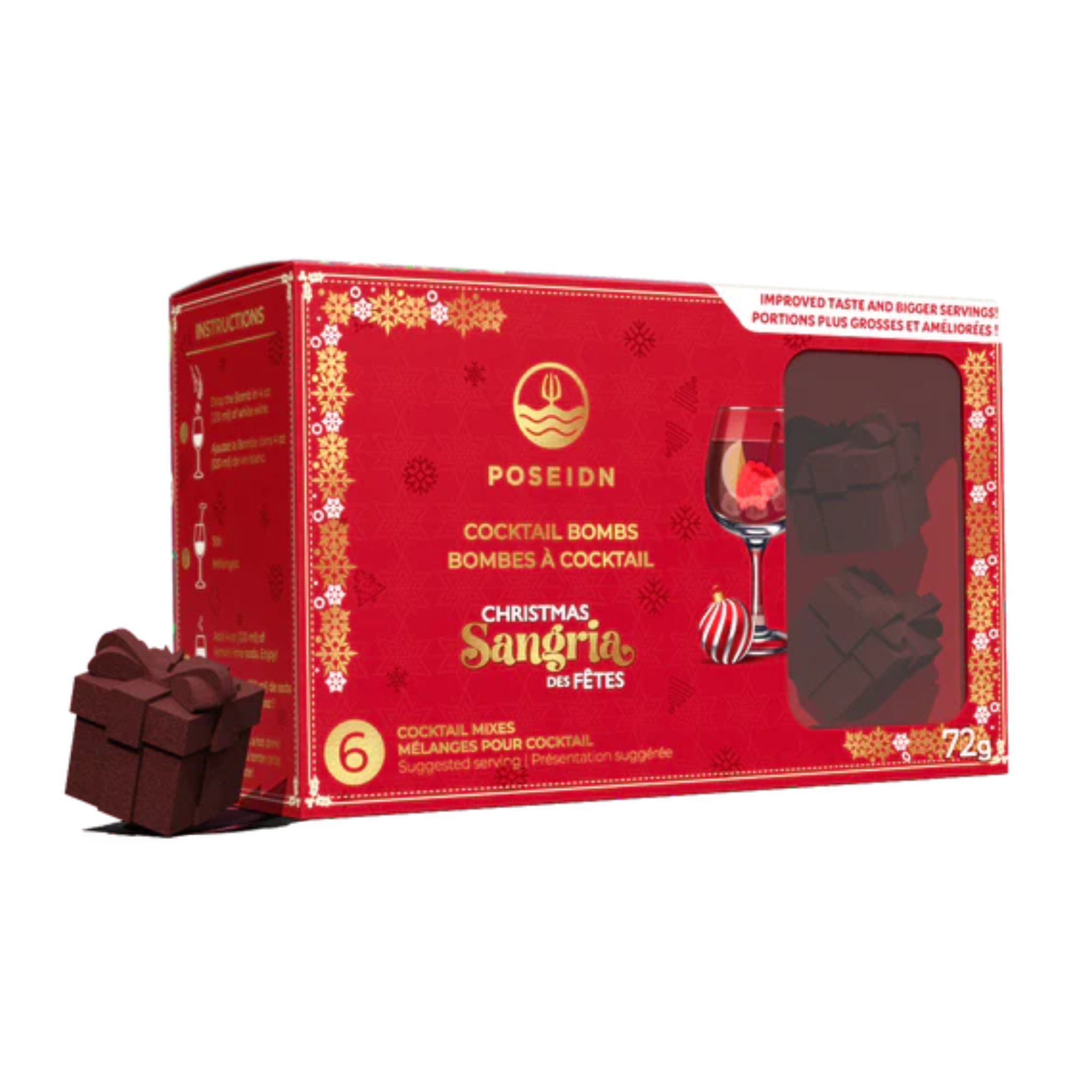 Ensemble de 6 bombes à cocktail Sangria des Fêtes - Poseidn