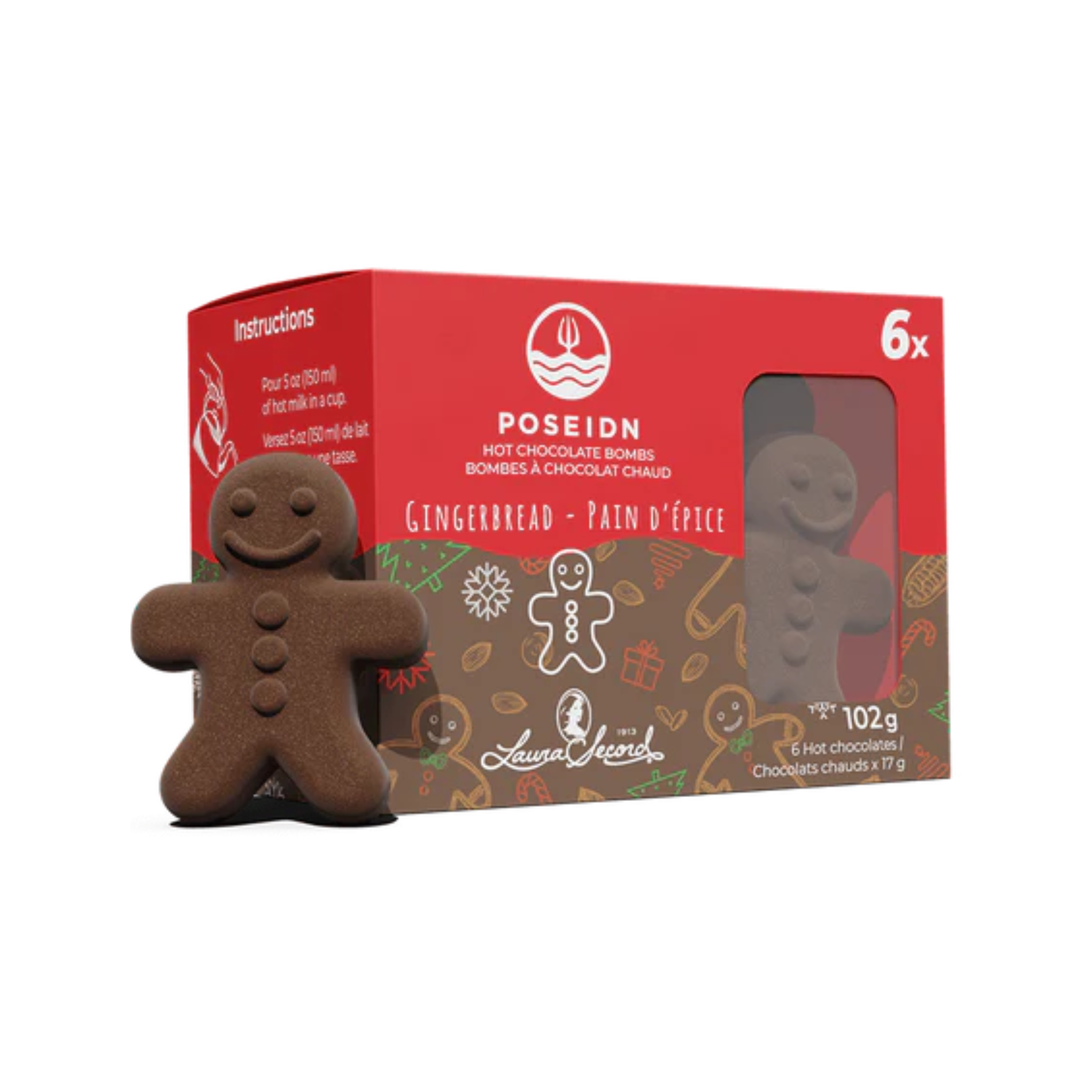 Ensemble de 6 bombes de chocolat chaud Pain d’épices - Poseidn