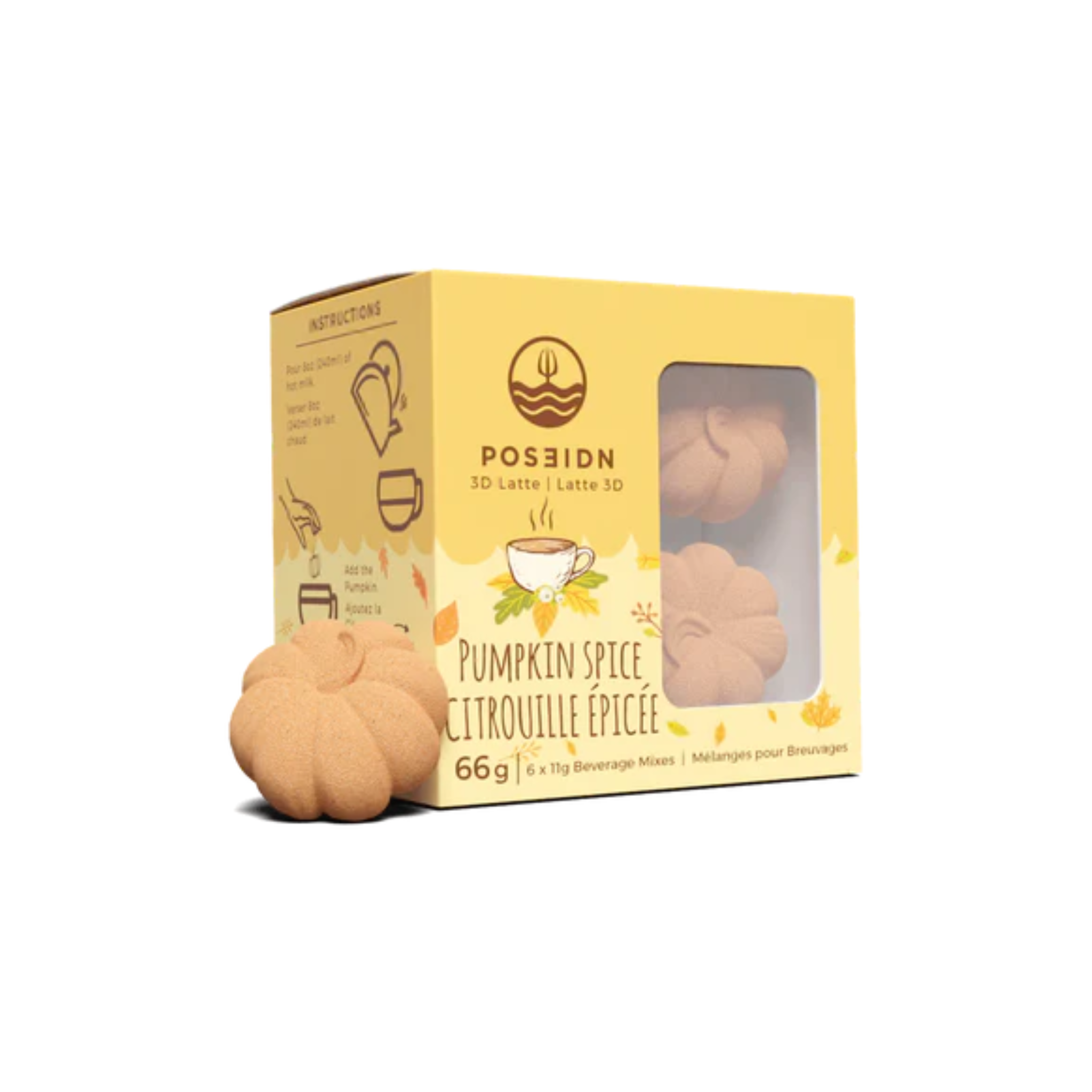 Ensemble de 6 bombes à boire Citrouille épicée - Poseidn