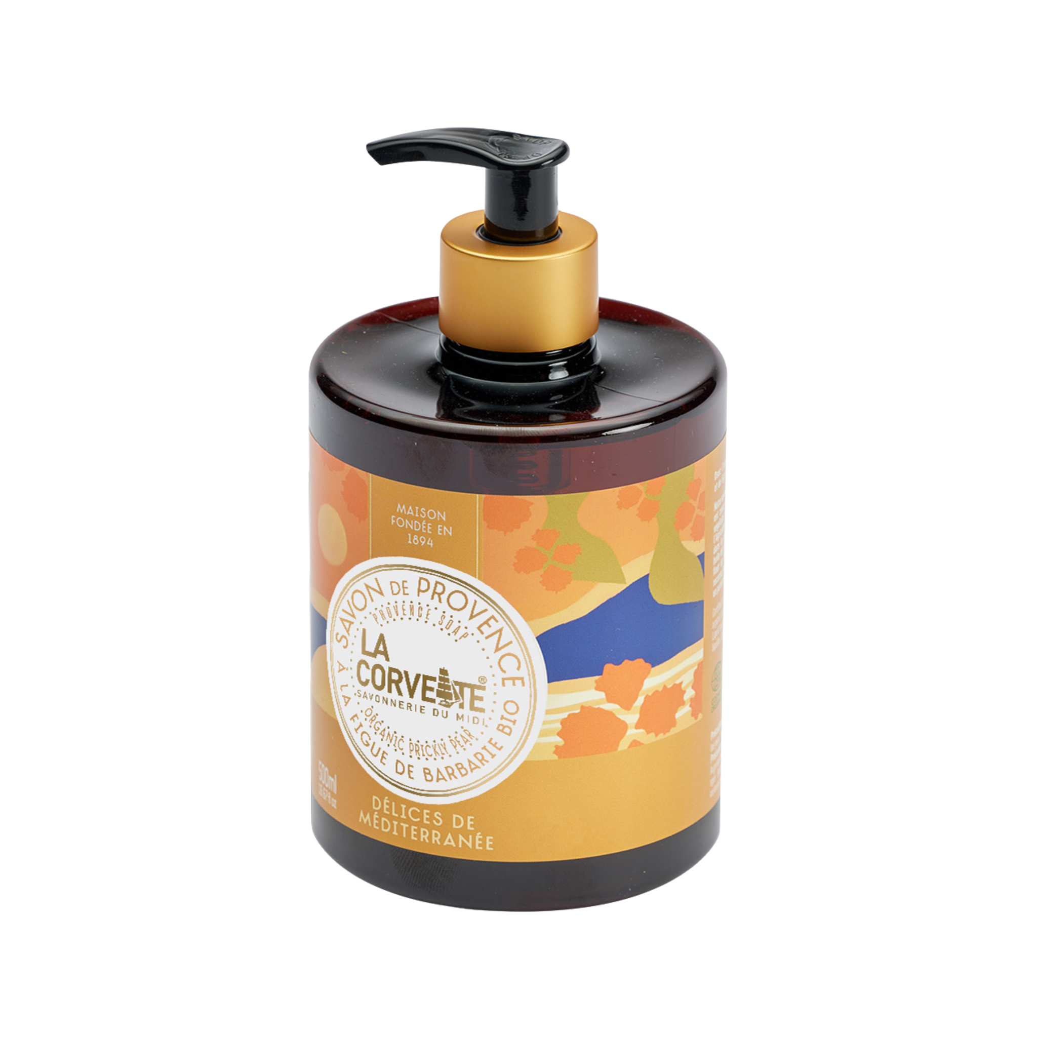 Savon à mains biologique Délices de Méditerranée 500 ml - La Corvette