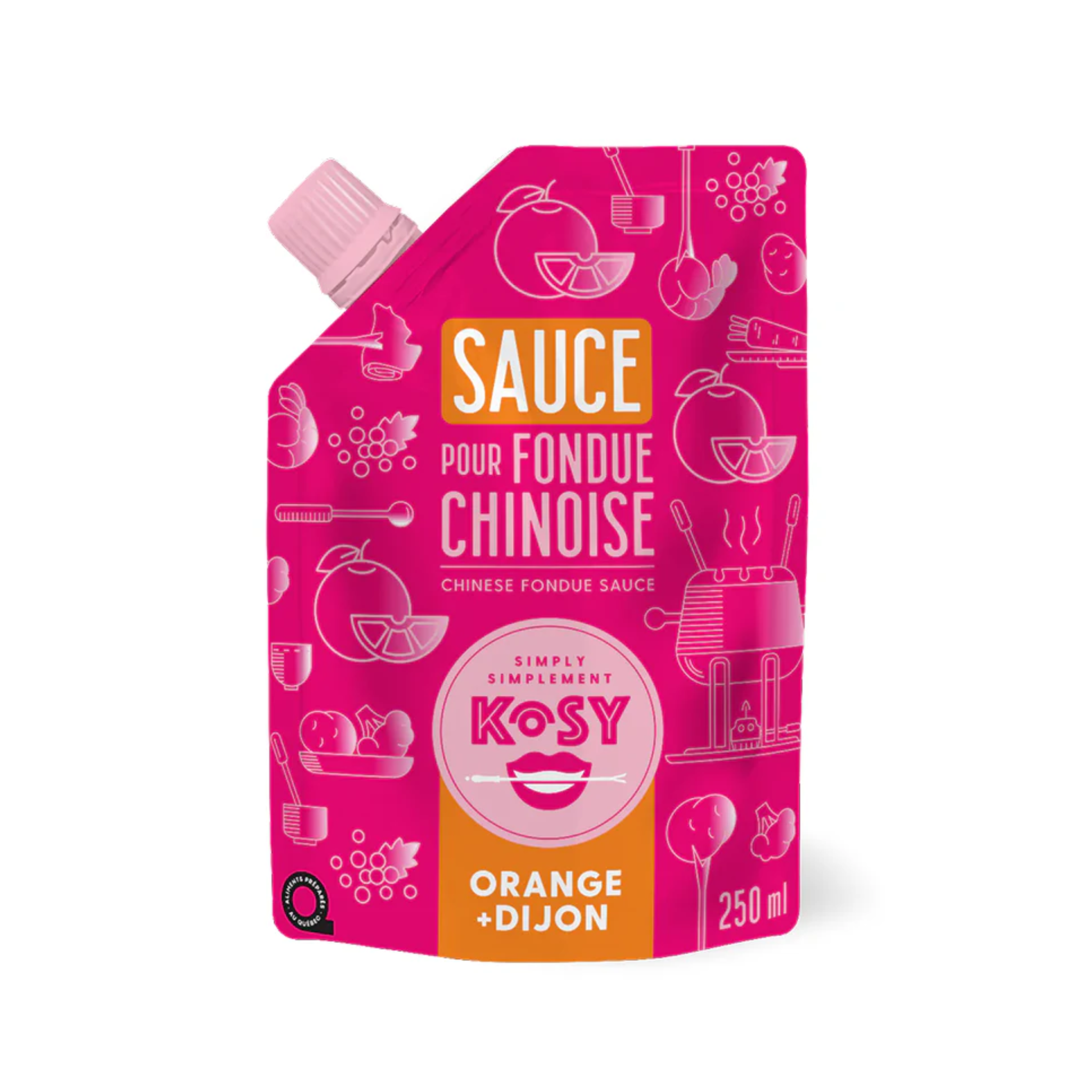 Sauce pour fondue chinoise Orange Dijon 250 ml - Kosy