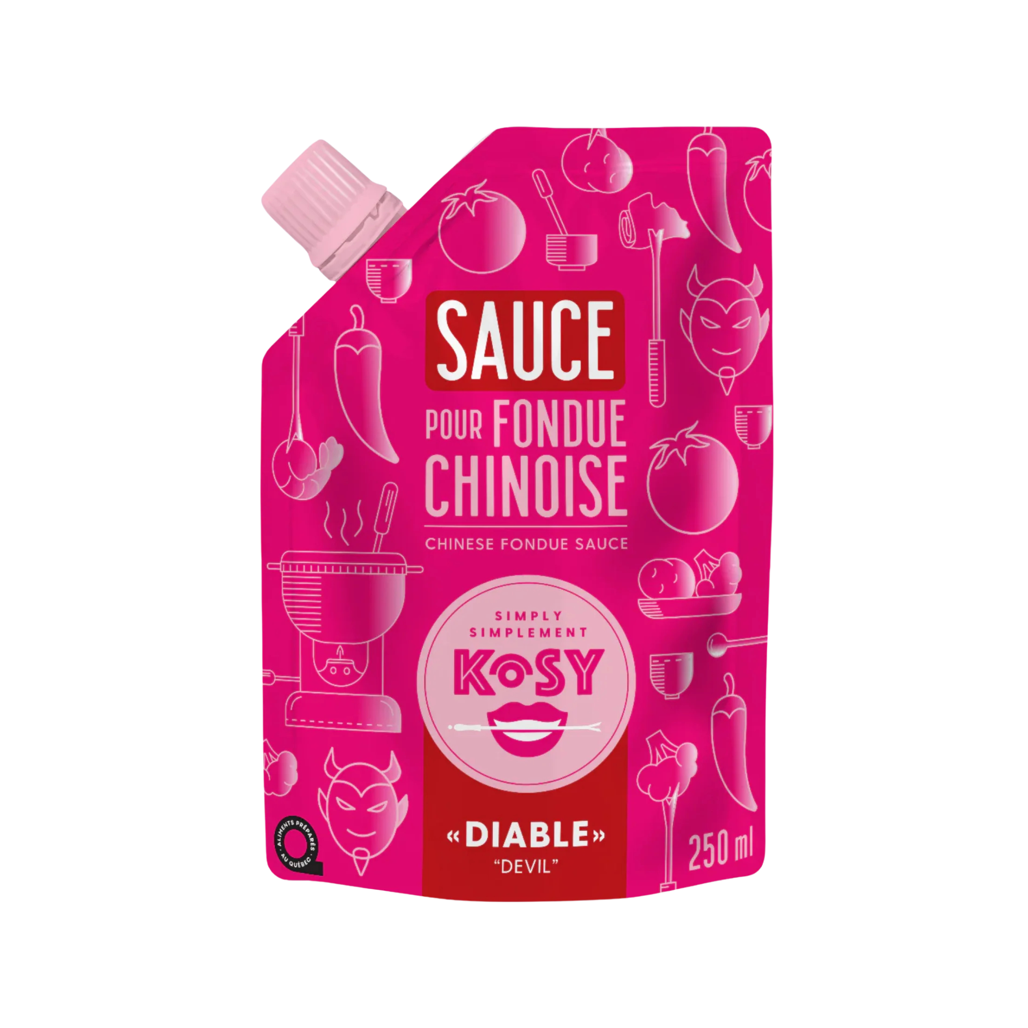 Sauce pour fondue chinoise Diable 250 ml - Kosy