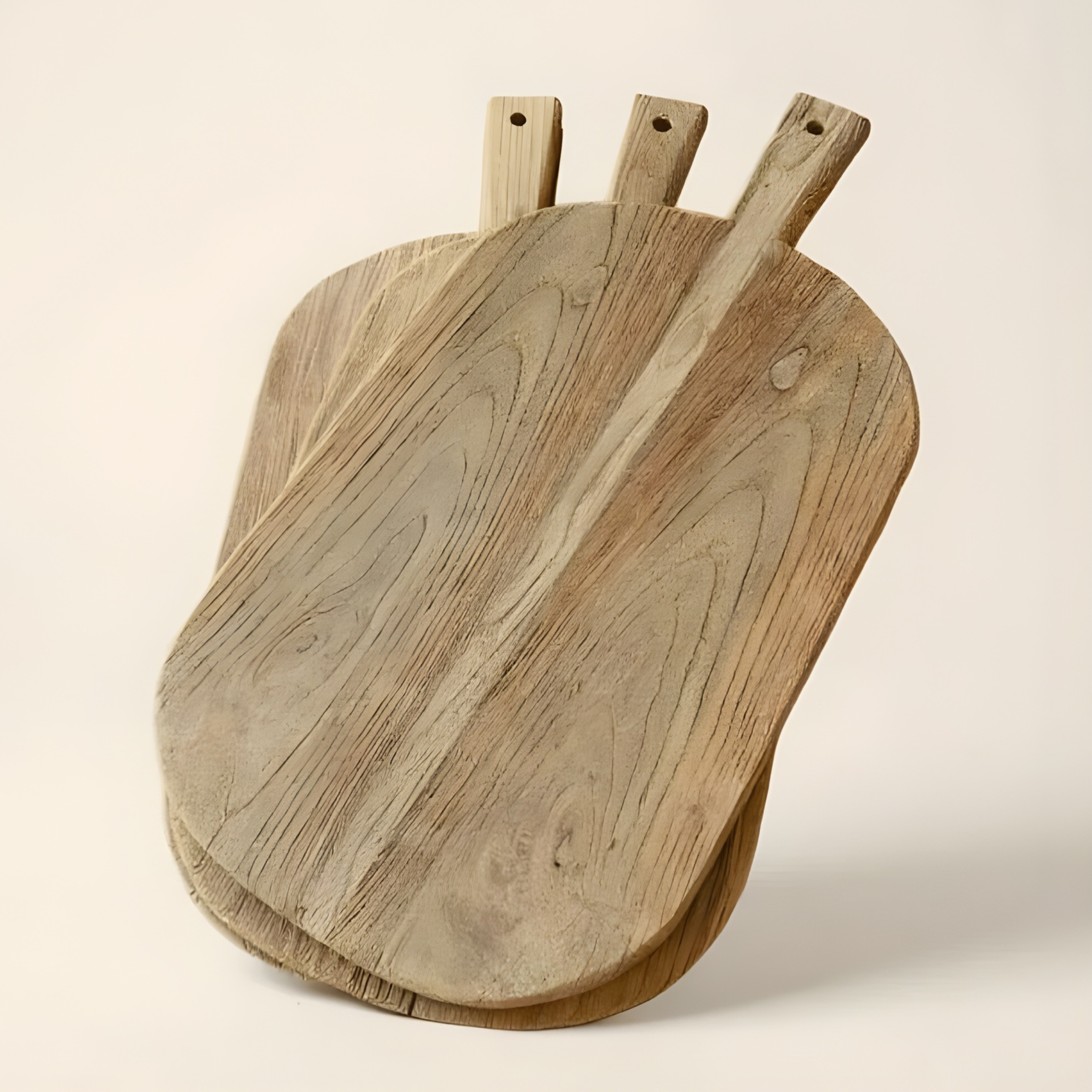 Planche à découper en bois de teck recyclé - Crusoë