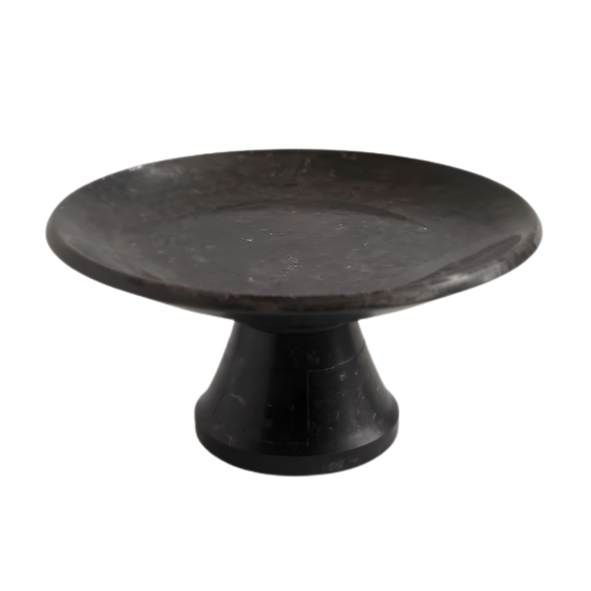 Plateau en marbre sur pied noir 20 cm - Crusoë