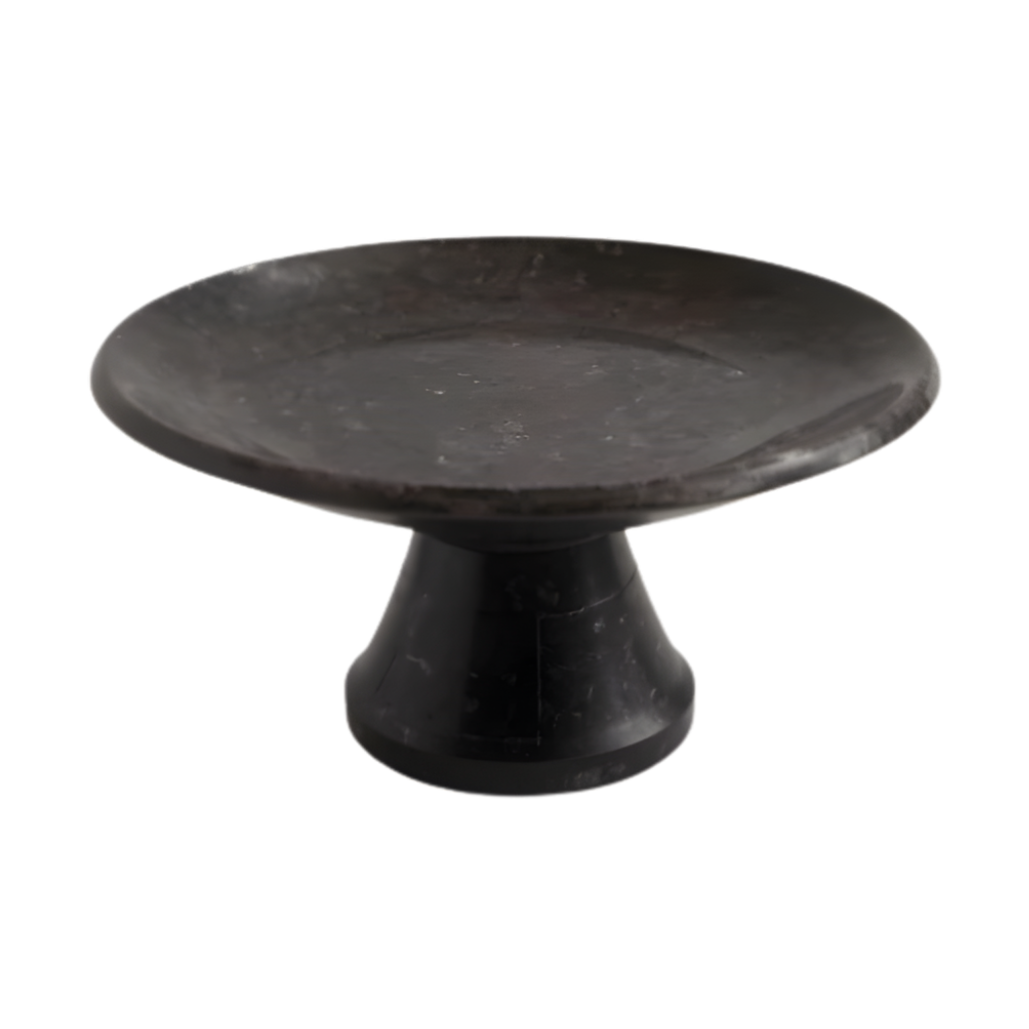 Plateau en marbre sur pied noir 20 cm - Crusoë