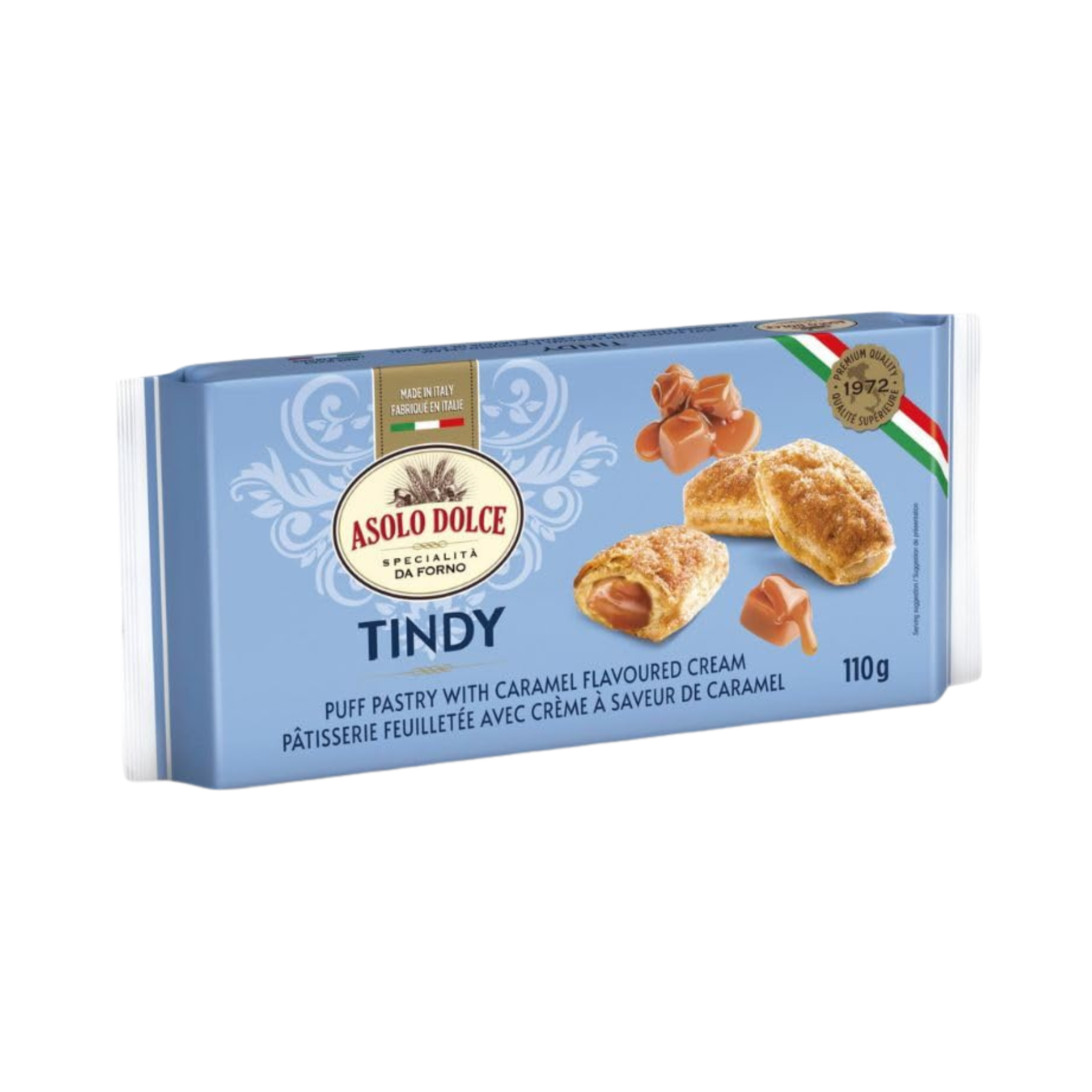 Boîte de 20 pâtisseries feuilletées avec crème au caramel