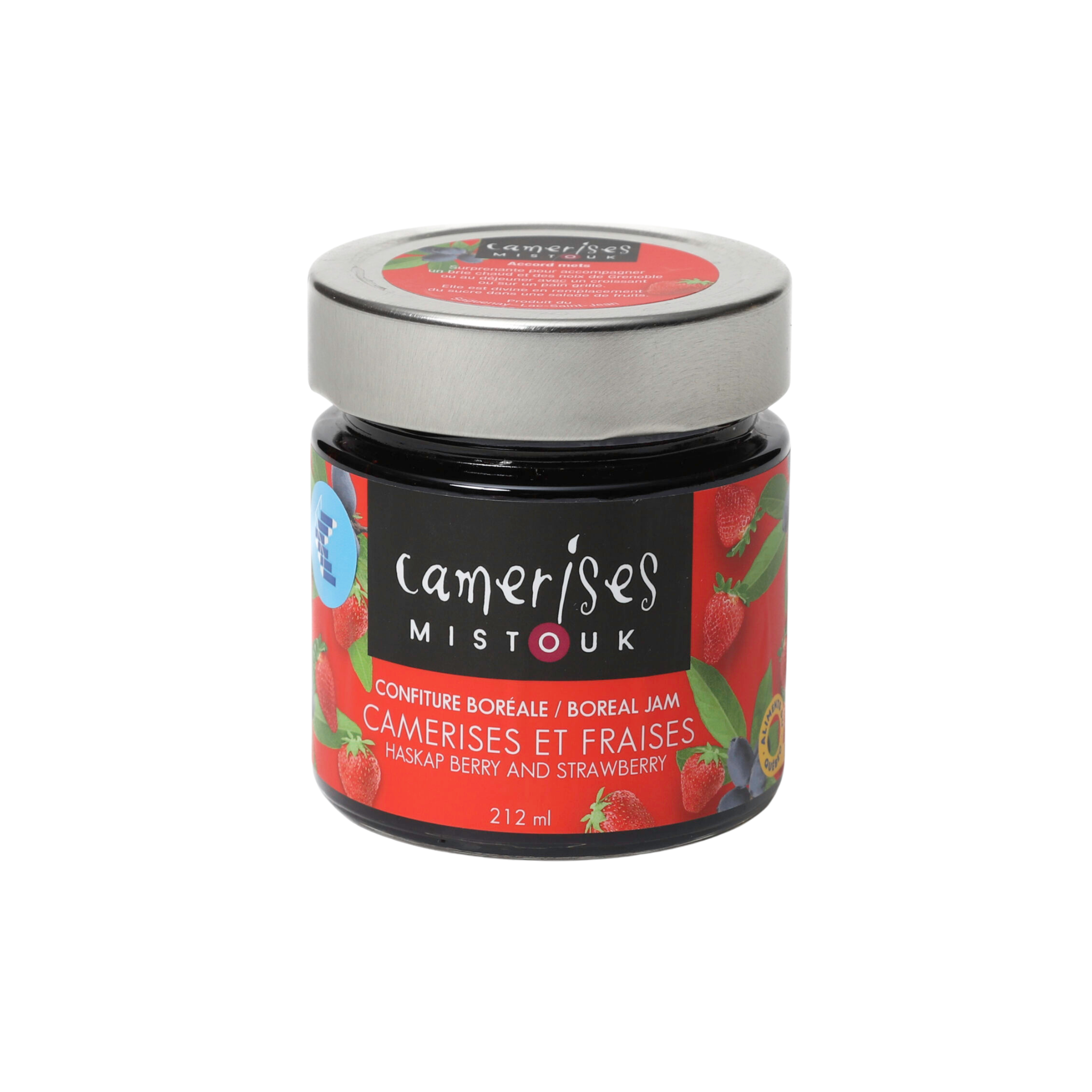 Confiture boréale camerises et fraises 212 ml - Camerises Mistouk