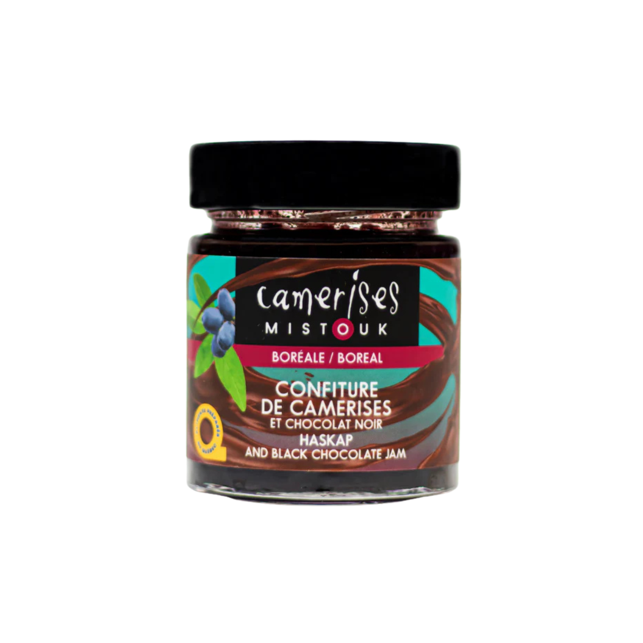Haskap and dark chocolate jam 212ml - Camerises Mistouk