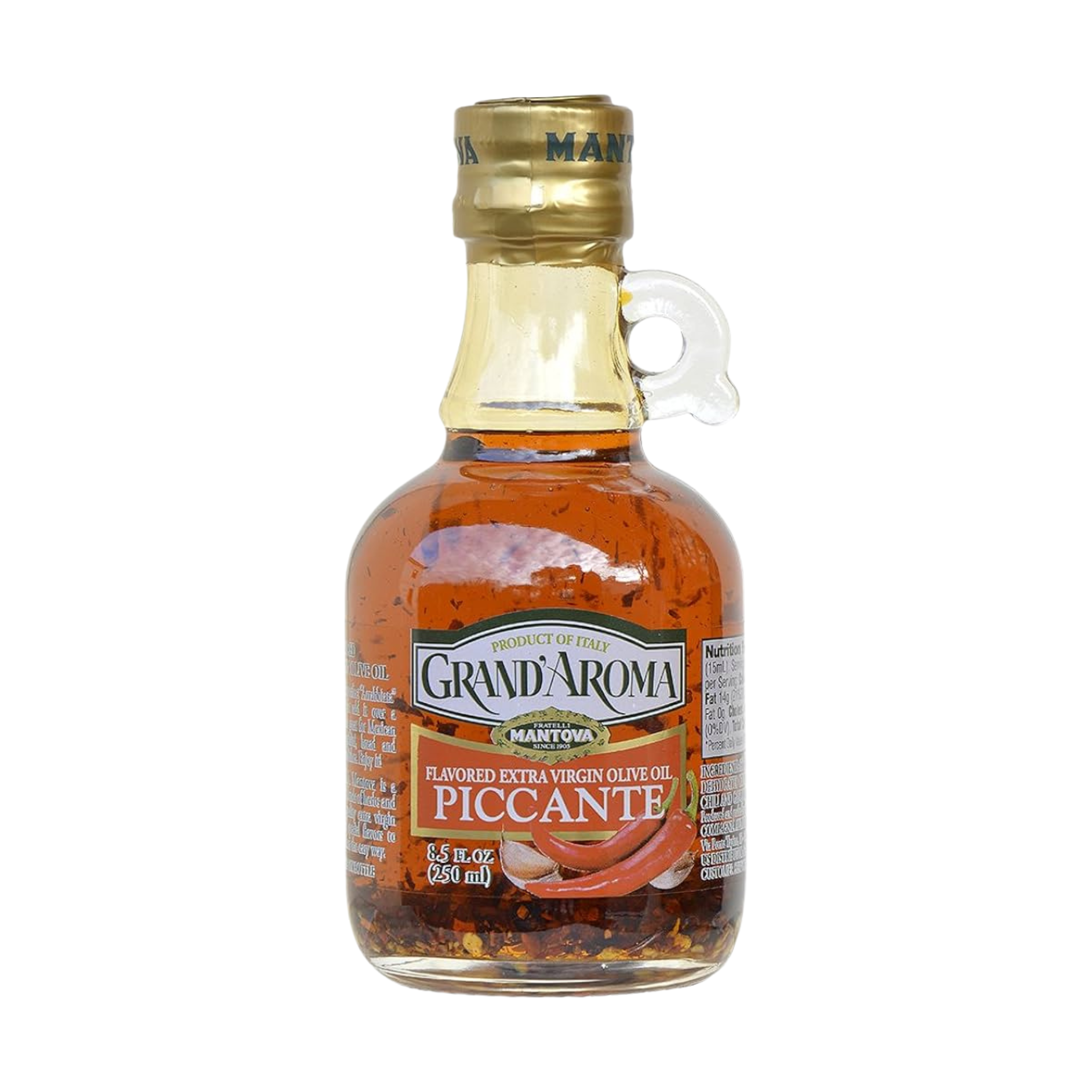 Huile d'olive extra vierge infusée au piment 250 ml - Grand'Aroma Grand' Aroma