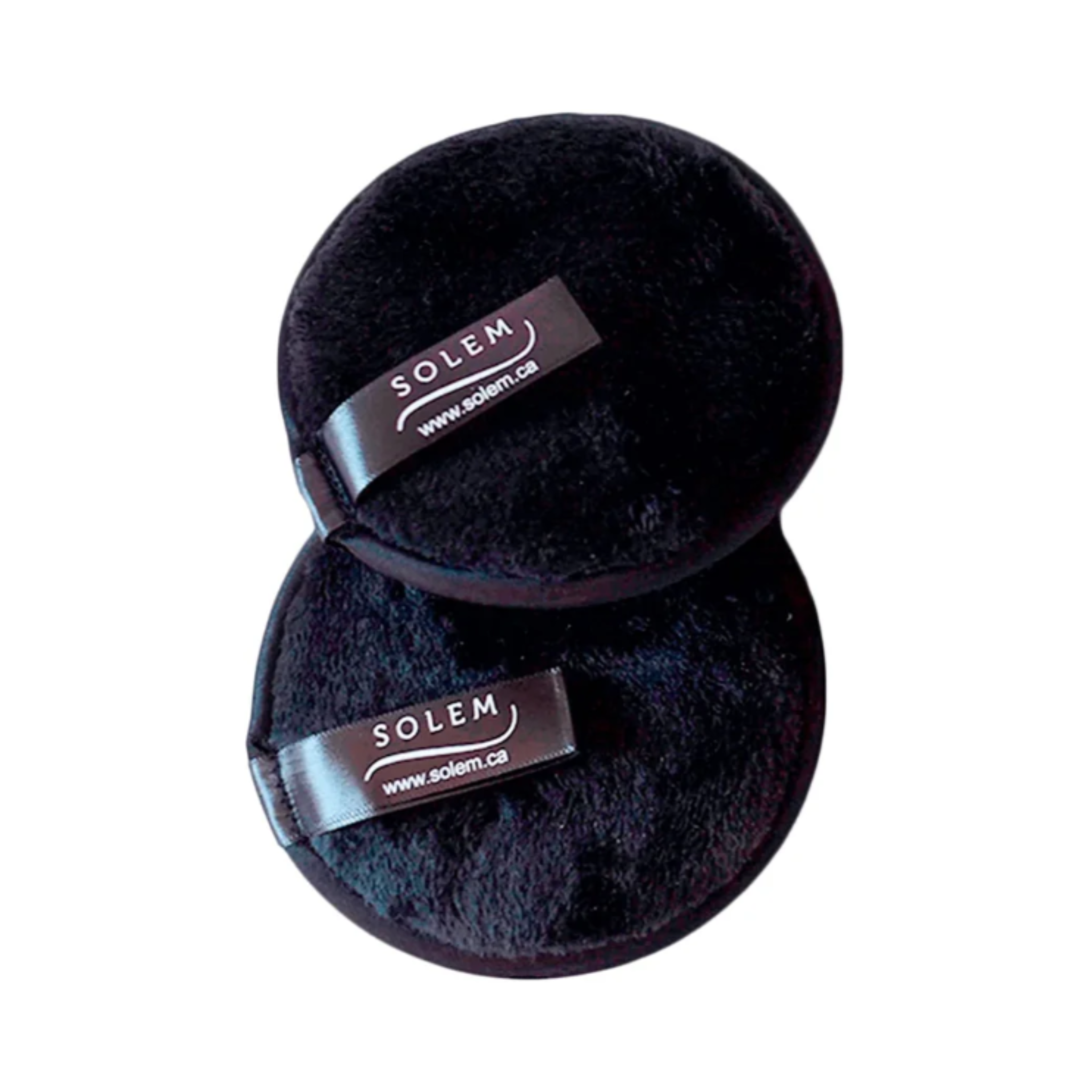 Ensemble de 2 tampons démaquillants noirs - Solem