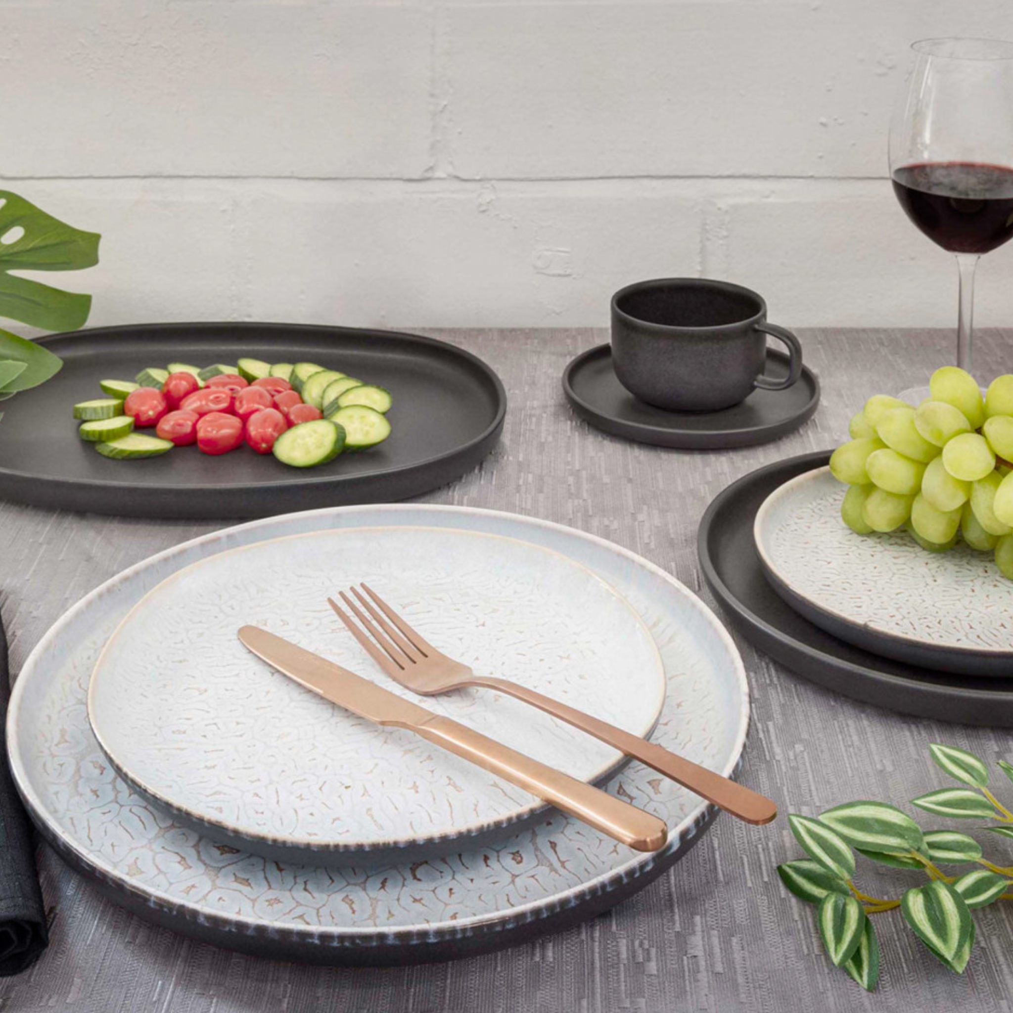 Ensemble d'ustensiles Oslo Champagne 16 pièces