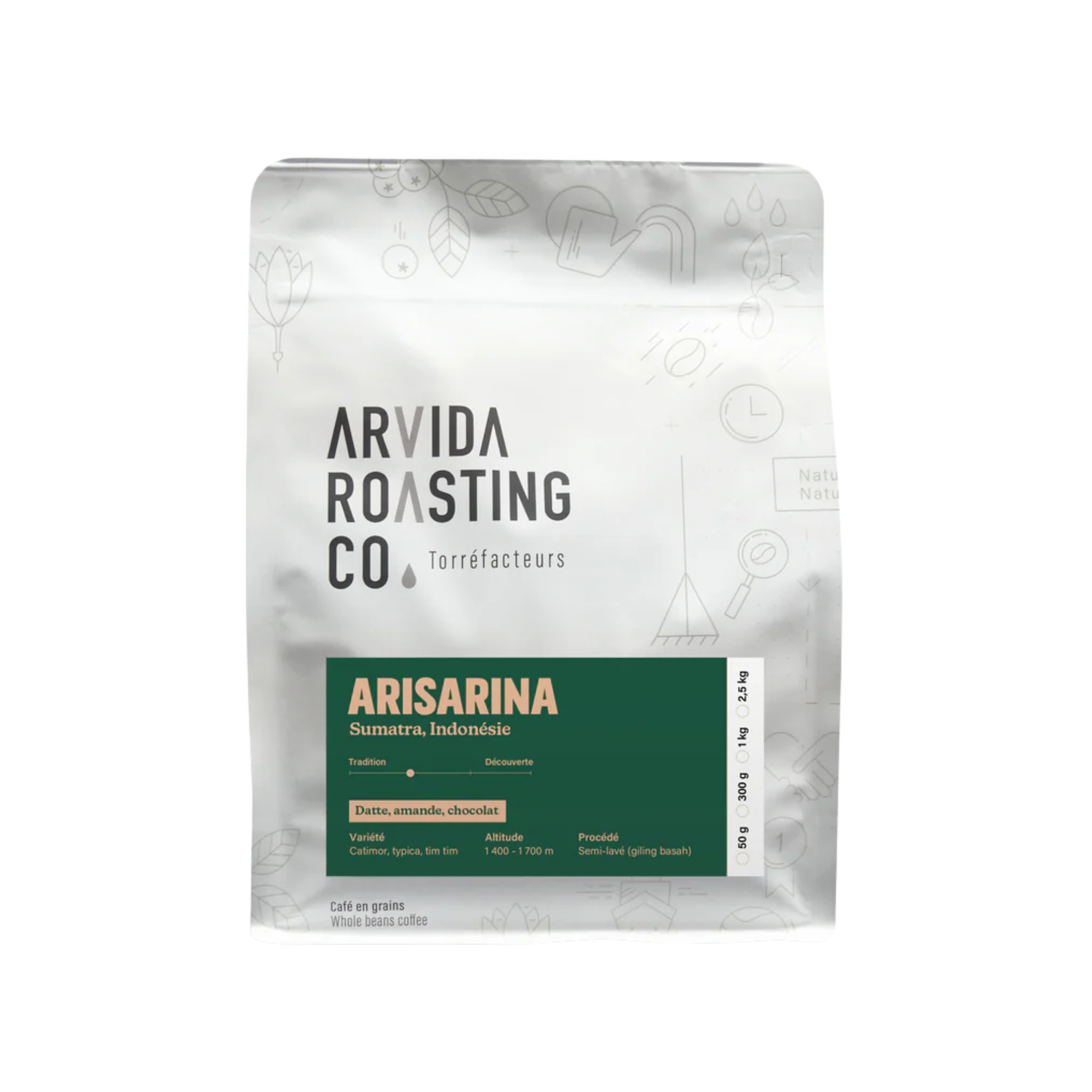 Café en grains Arisarina 300 g - Arvida Roasting Co
