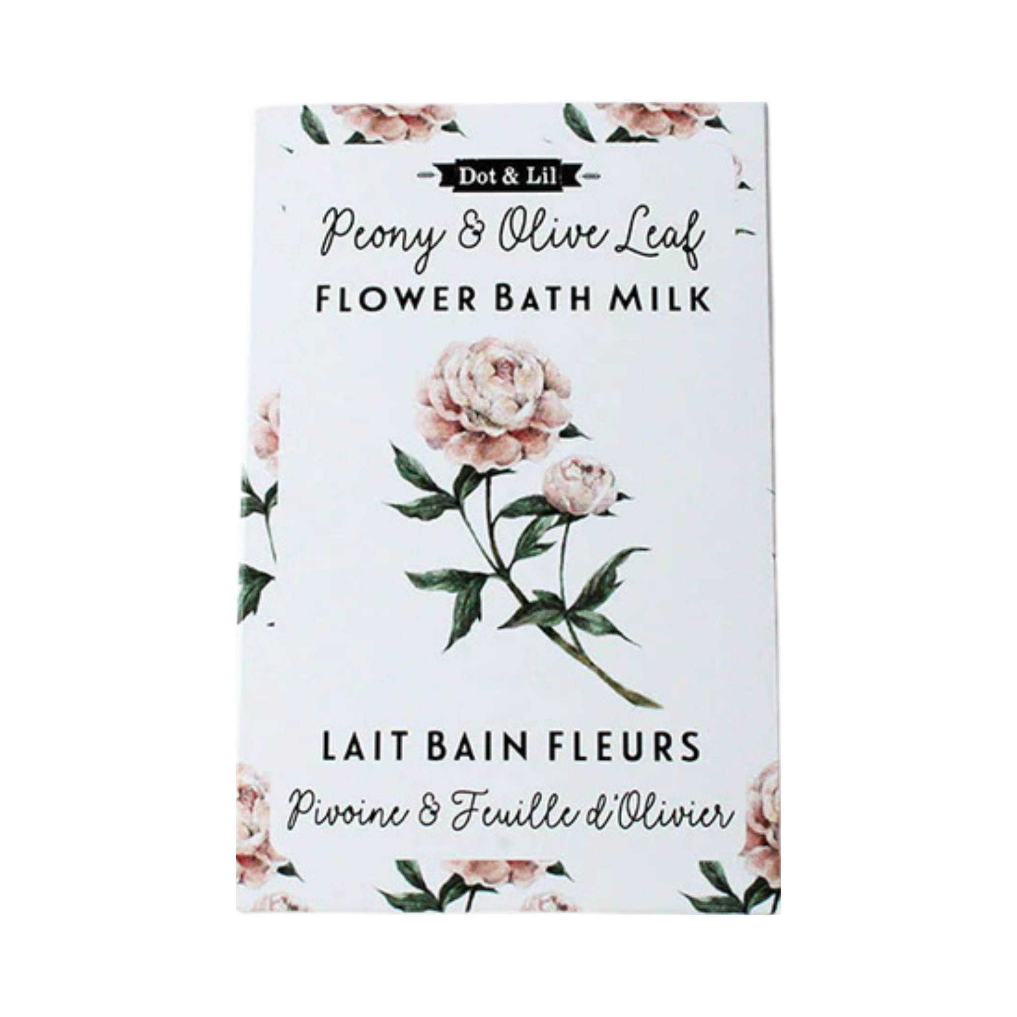 Sachet de lait de bain Pivoine et feuille d'olivier - Dot & Lil