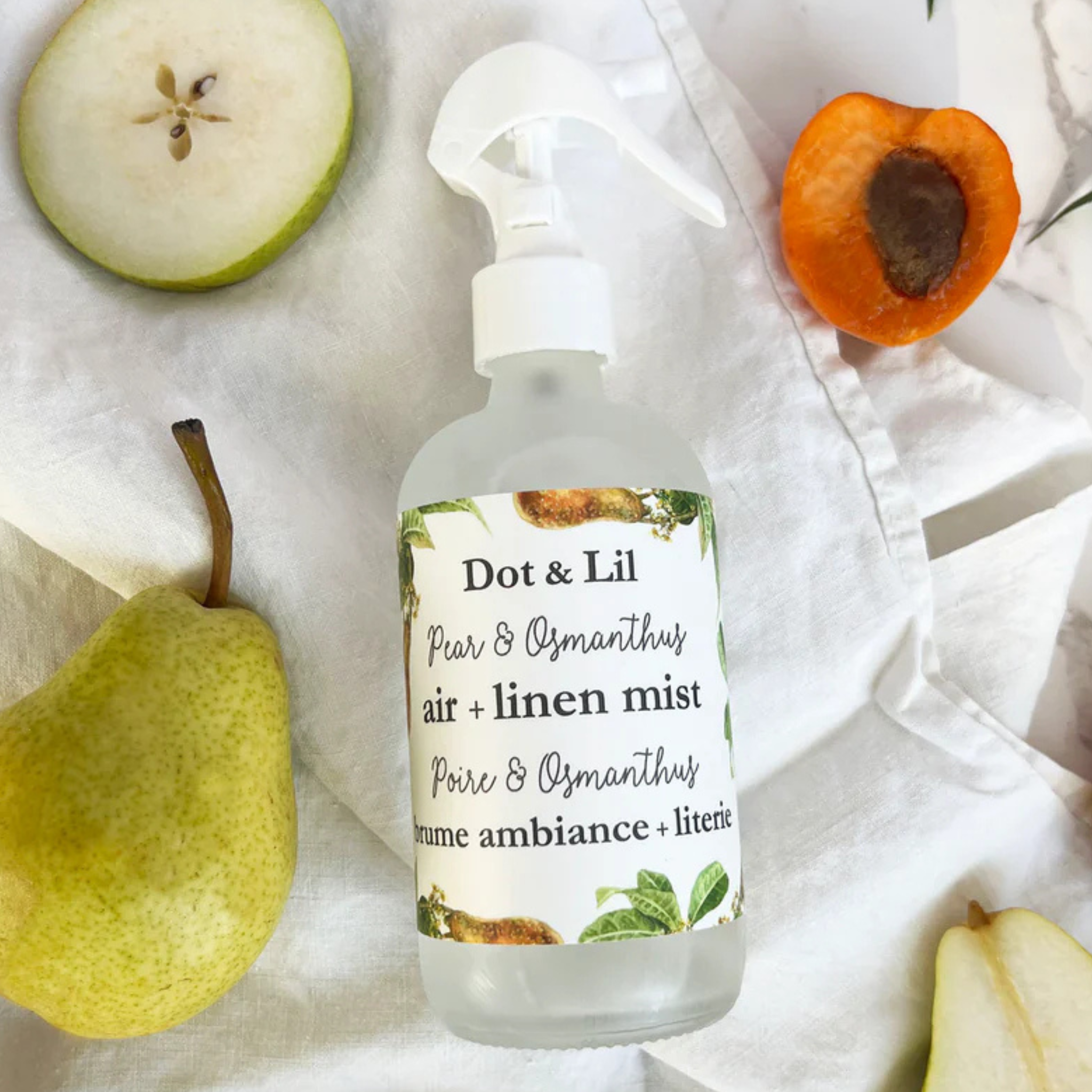 Brume d’ambiance & literie Poire & osmanthus - Dot & Lil