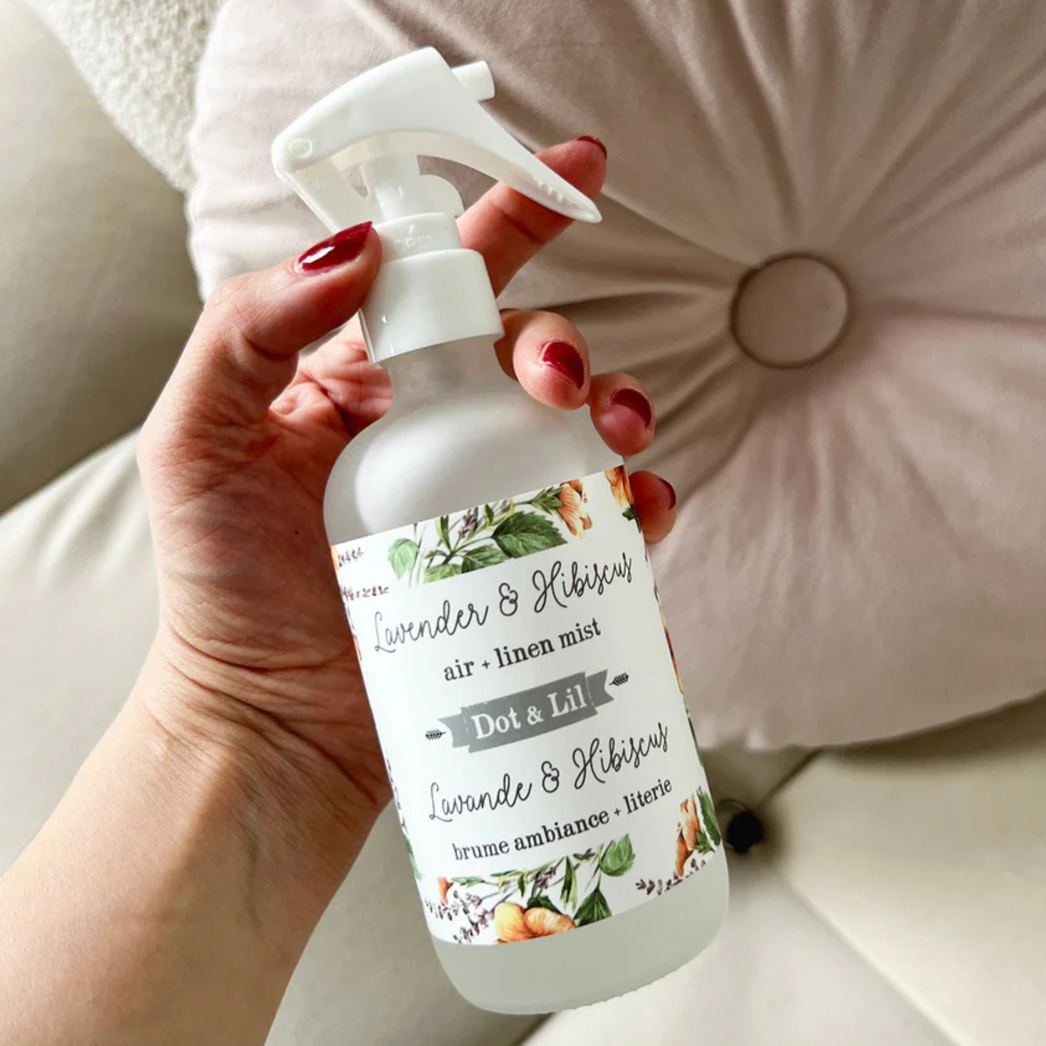 Brume d'ambiance & literie Lavande et hibiscus - Dot & Lil