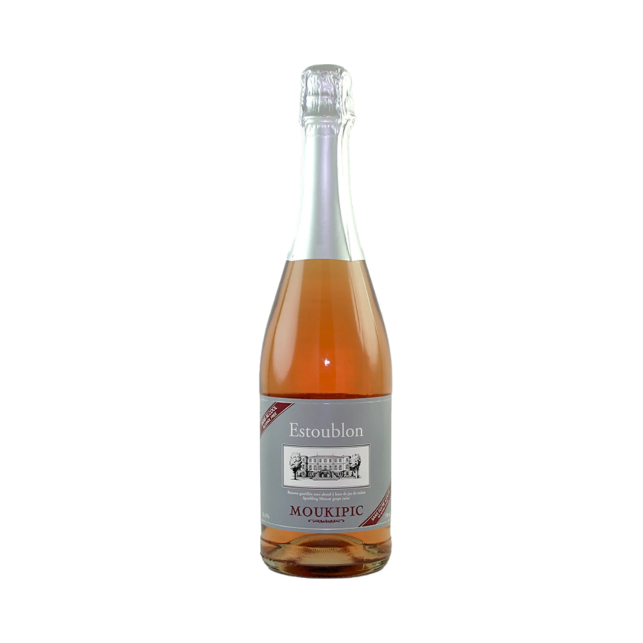 Pétillant sans alcool Moukipic rosé 750 ml