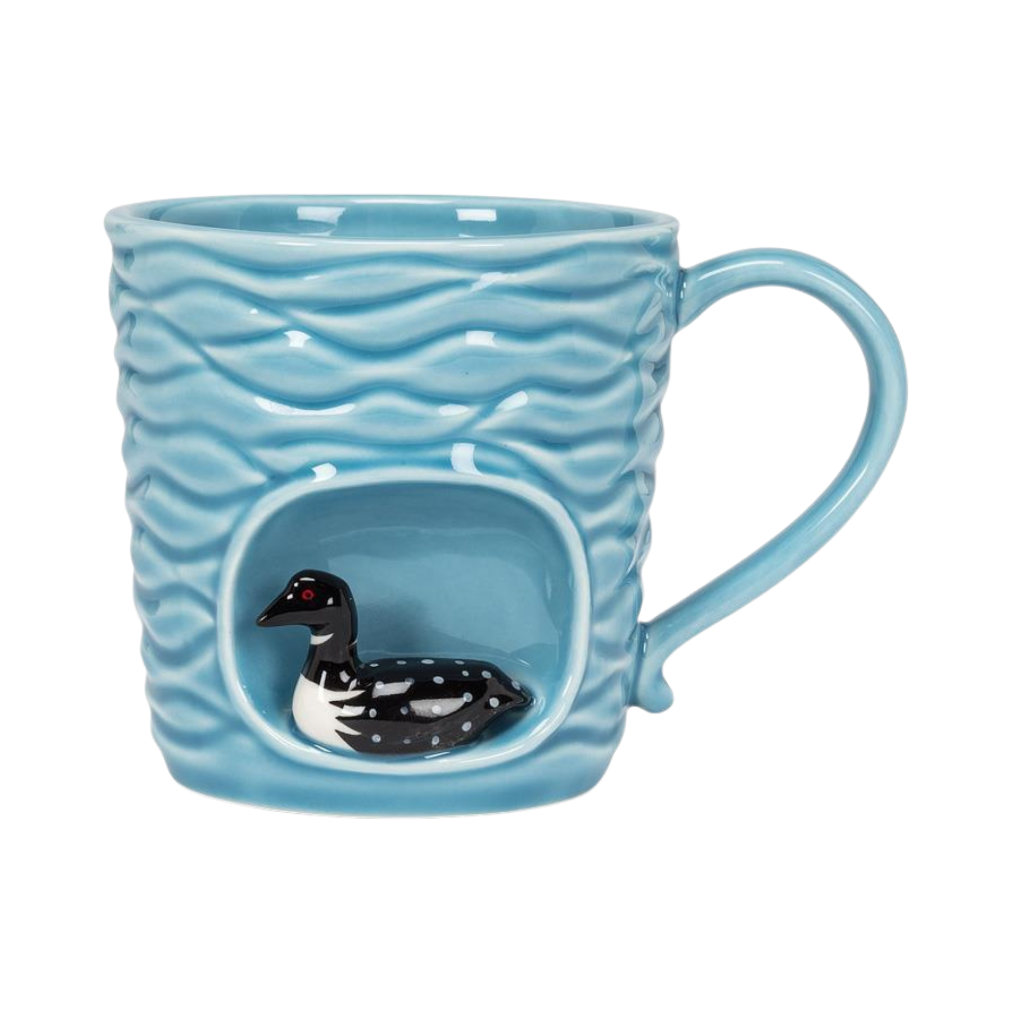 Tasse bleue avec huard 414 ml