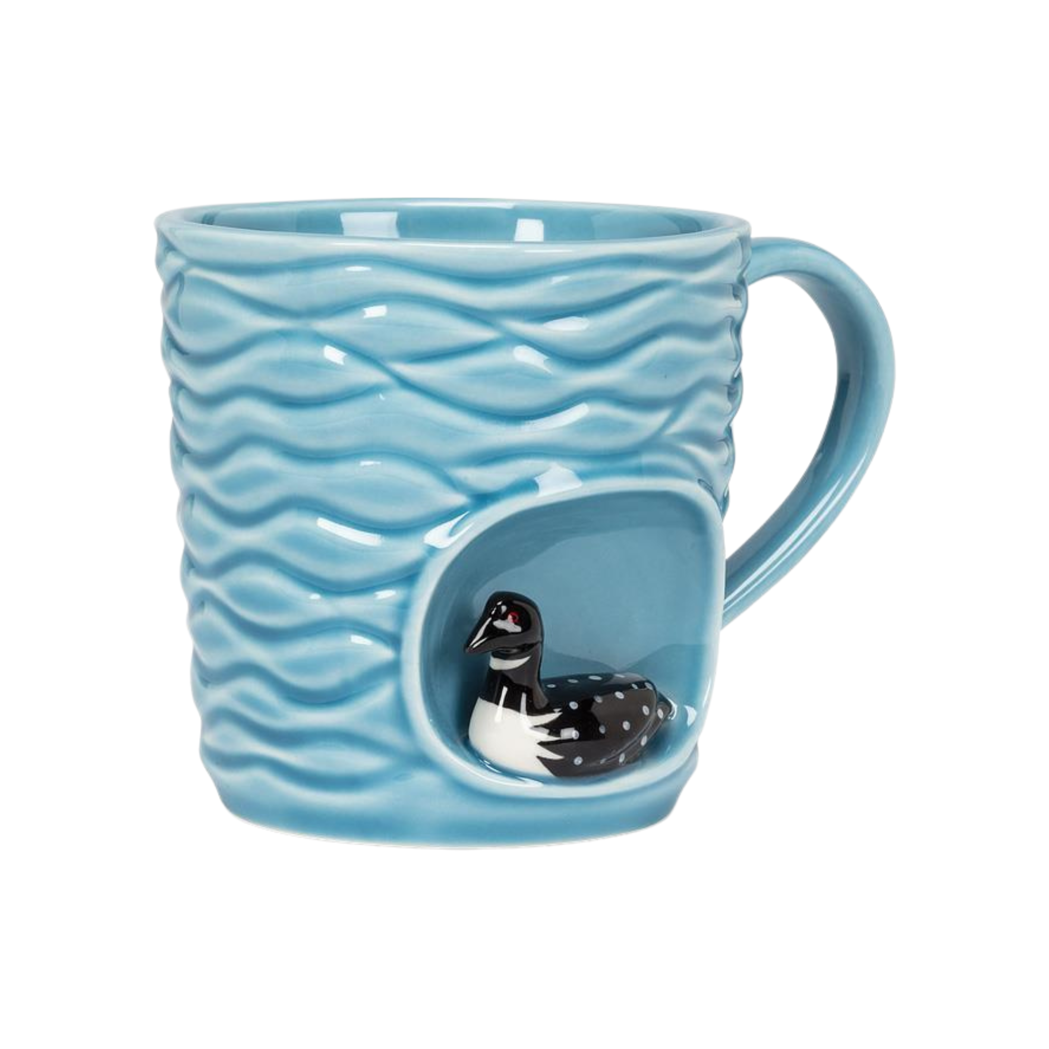 Tasse bleue avec huard 414 ml