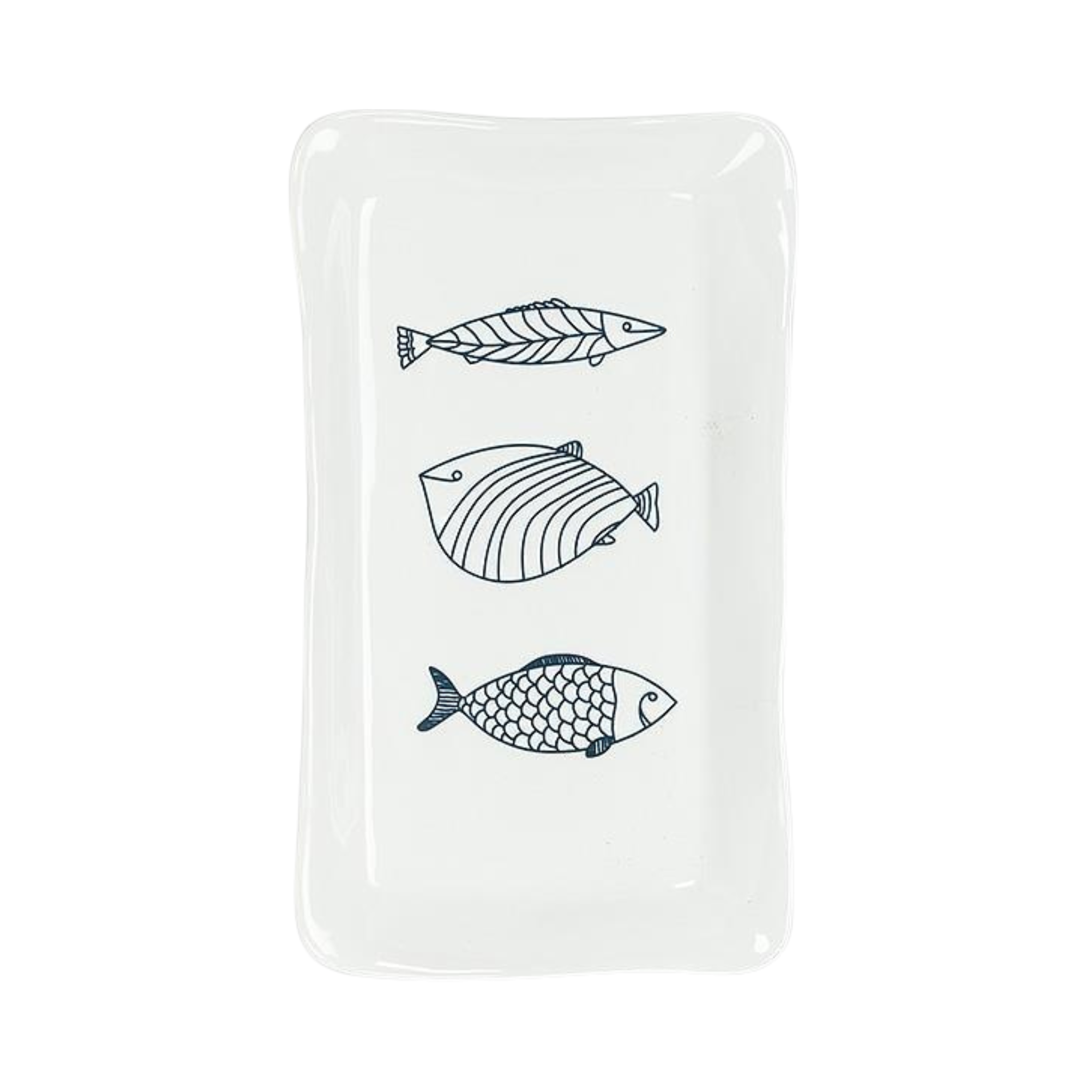 Large rectangular plate of fish