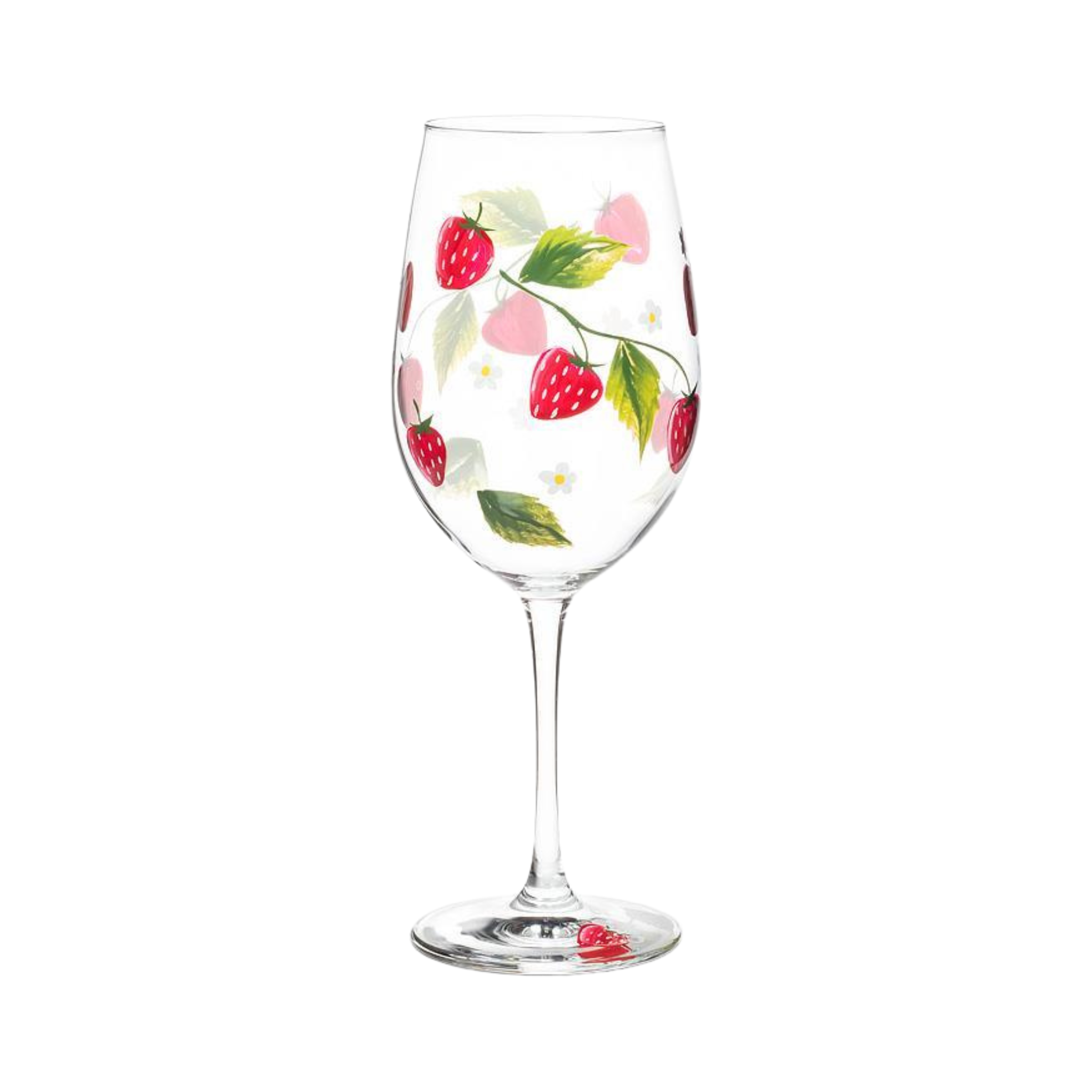 Coupe à vin avec fraises et fleurs 650 ml