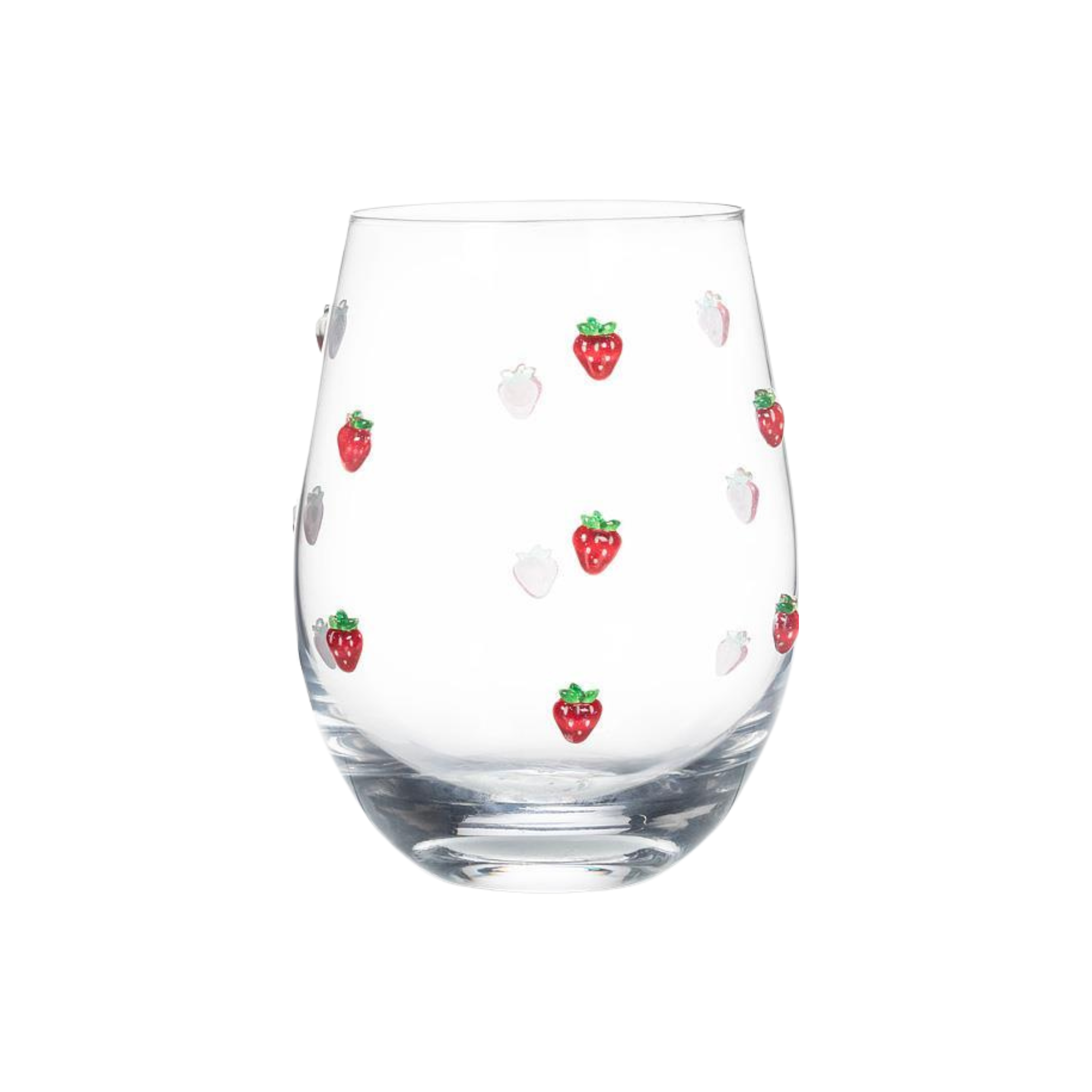 Verre à vin avec petites fraises 530 ml