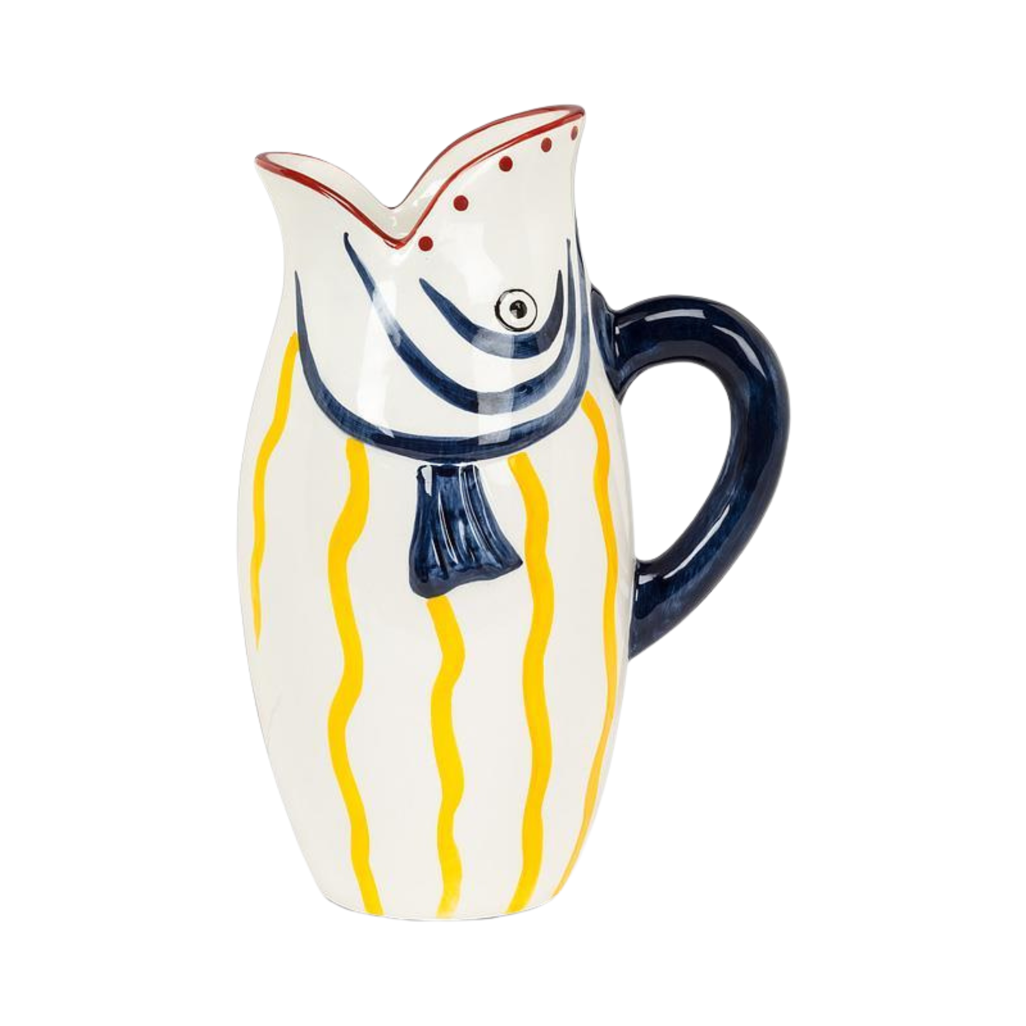 Pichet poisson à lignes jaunes 1,9 L