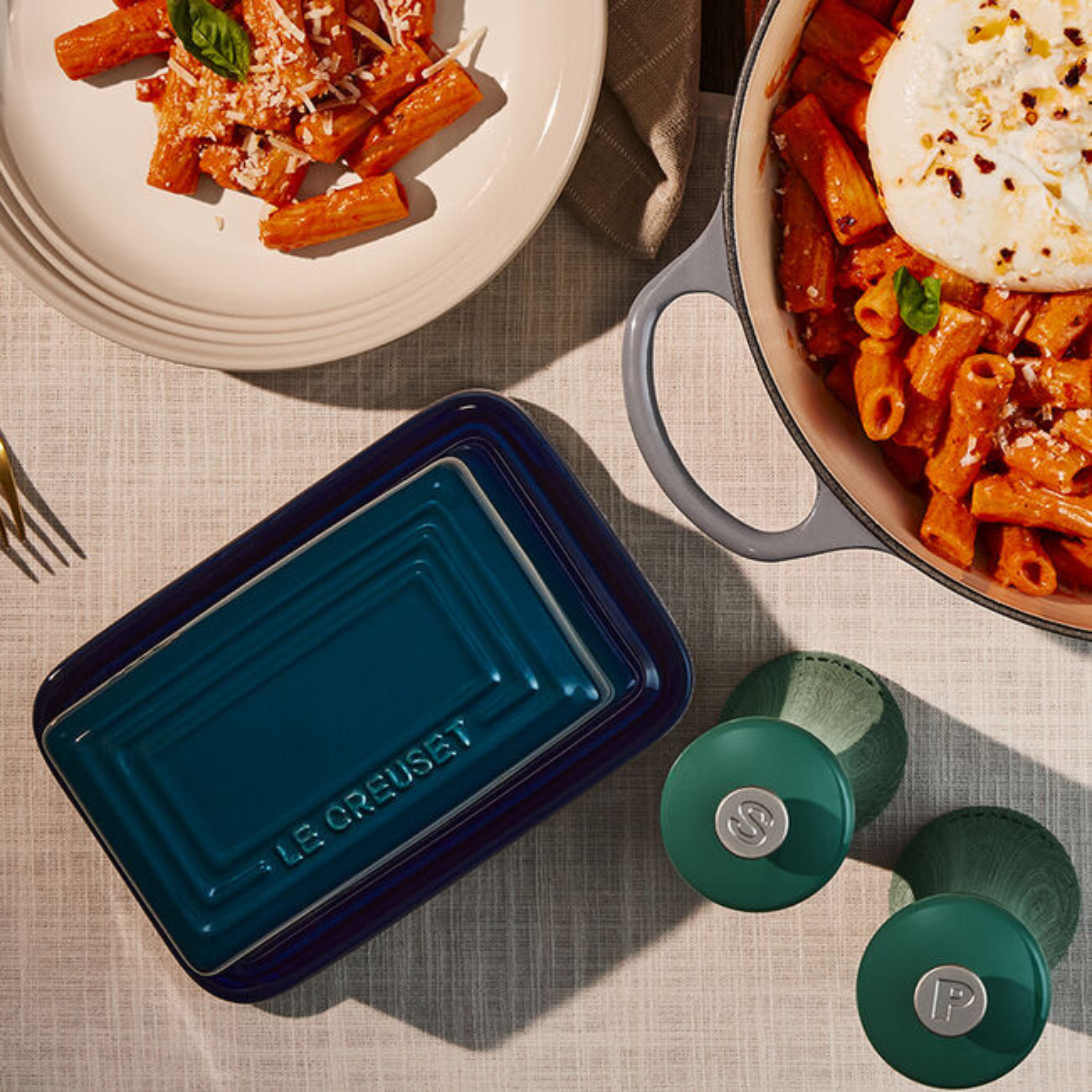 Agave stoneware butter dish 454 g - Le Creuset