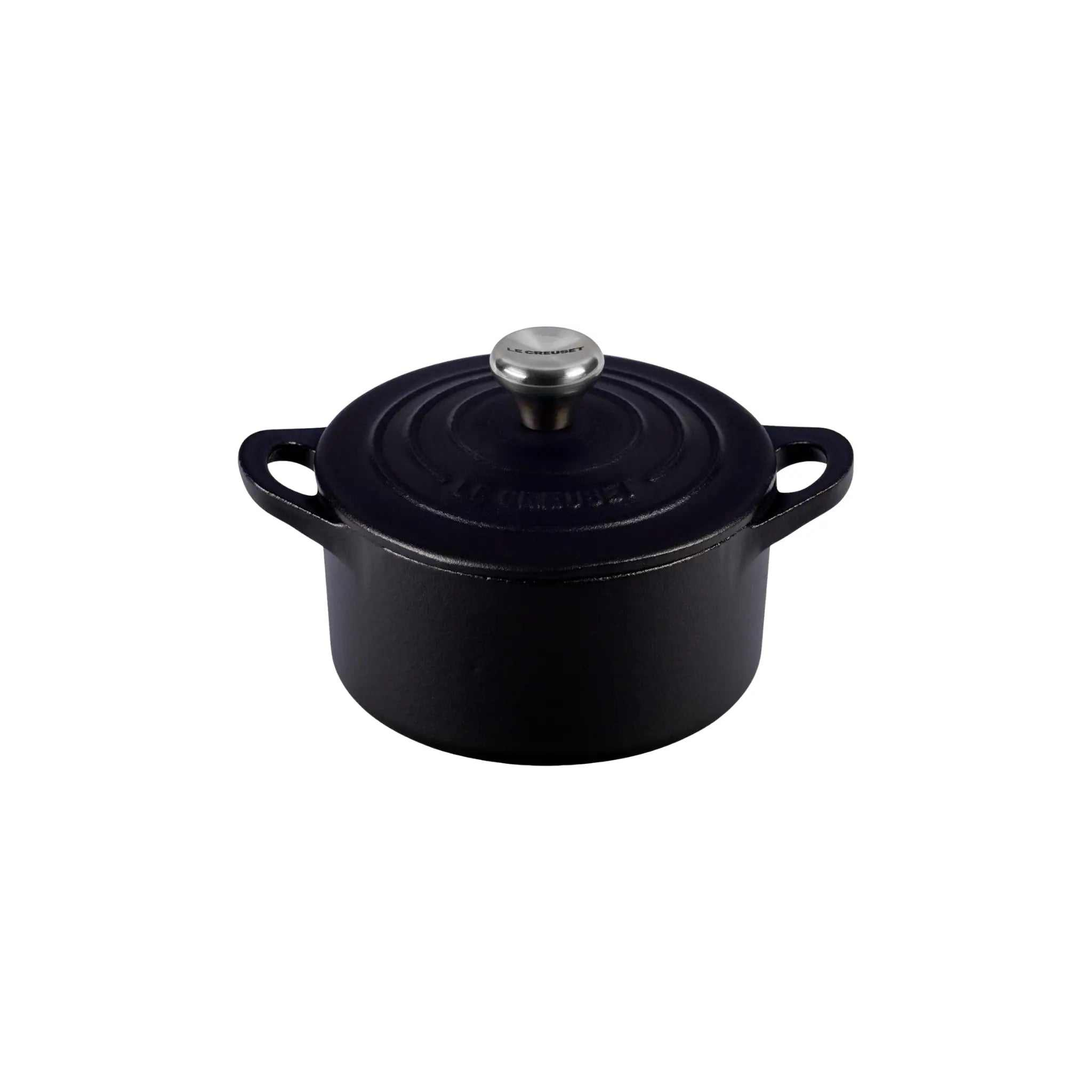 Mini cocotte Réglisse en fonte émaillée 0,3 L Le Creuset, parfaite pour portions individuelles, compatible tous feux et four