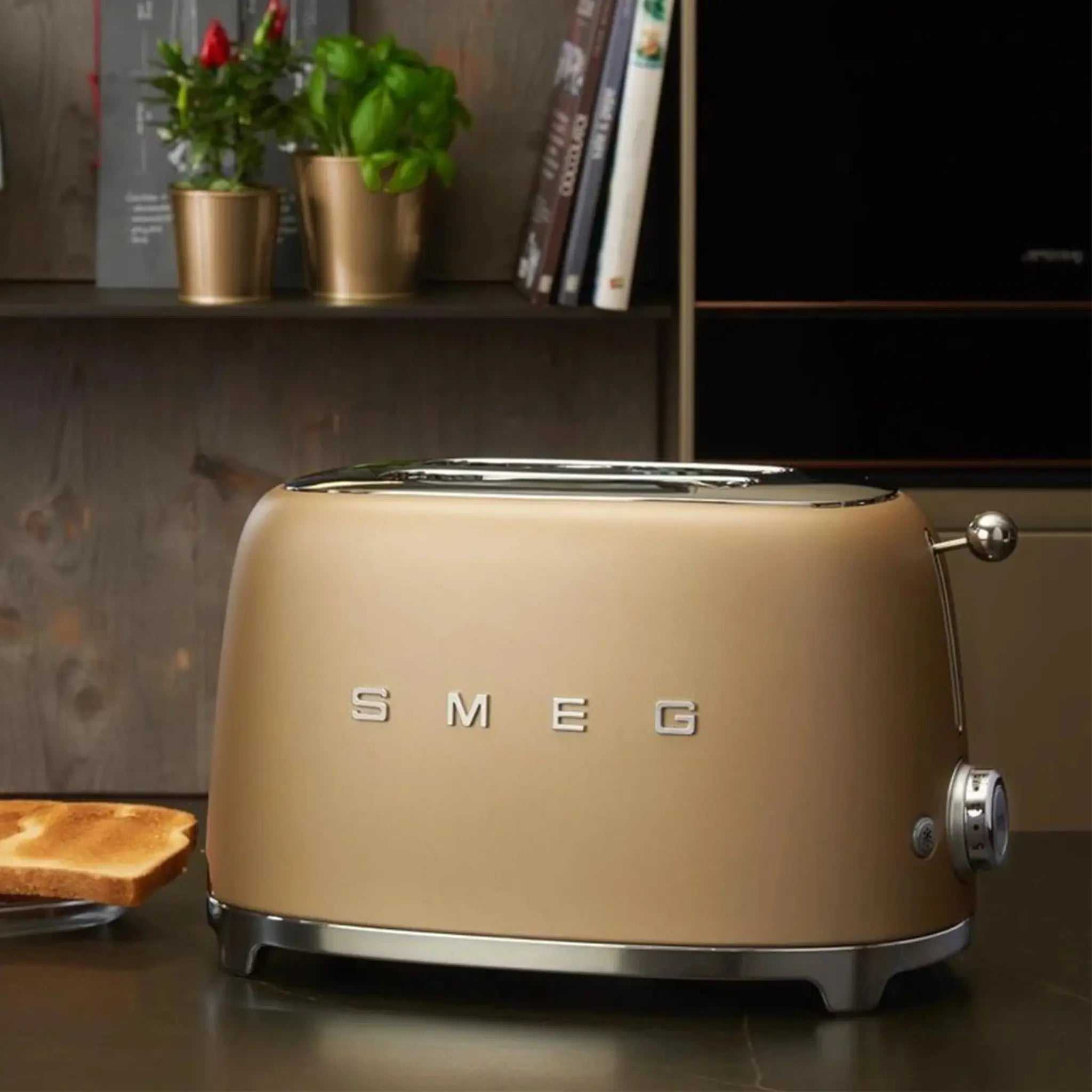 Grille-pain Deluxe 2 tranches Champagne - Smeg Smeg