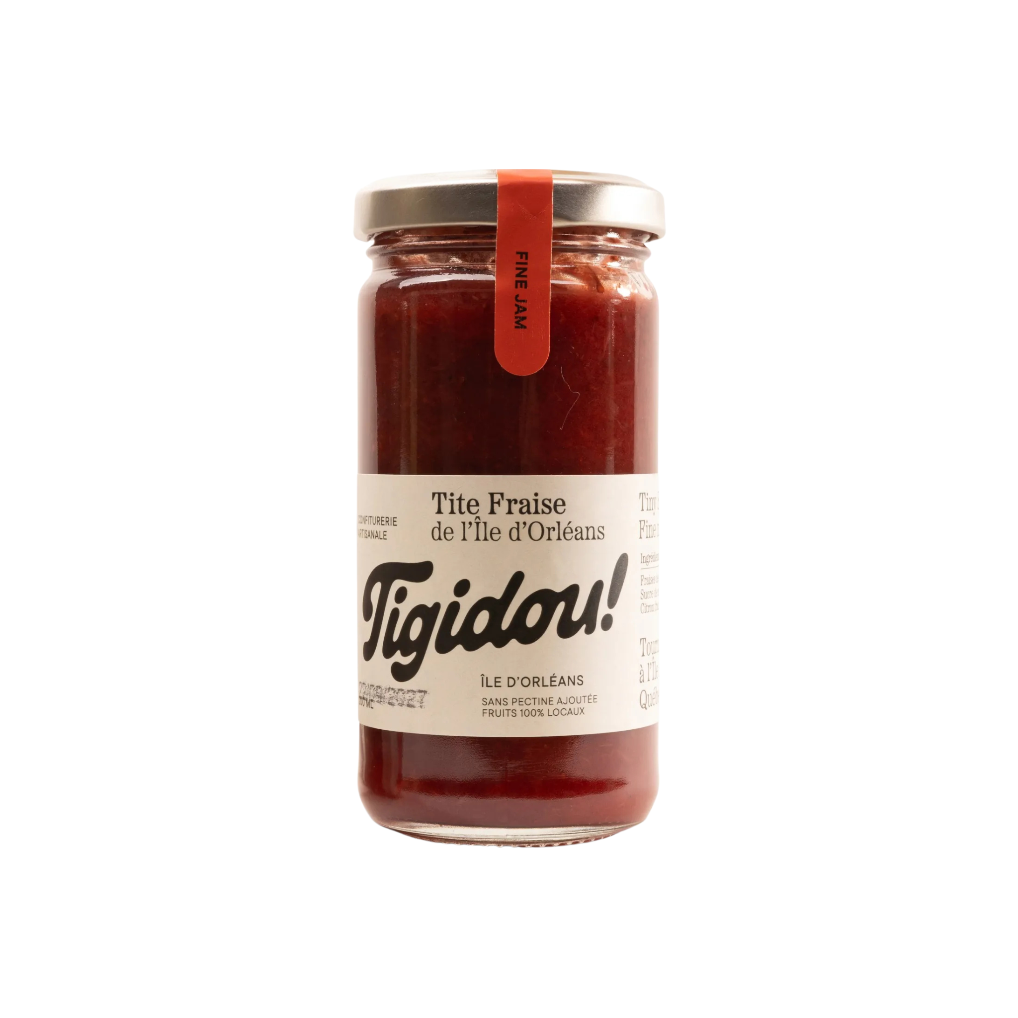 Confiture de petites fraises de l’Île d’Orléans 200 ml - Tigidou