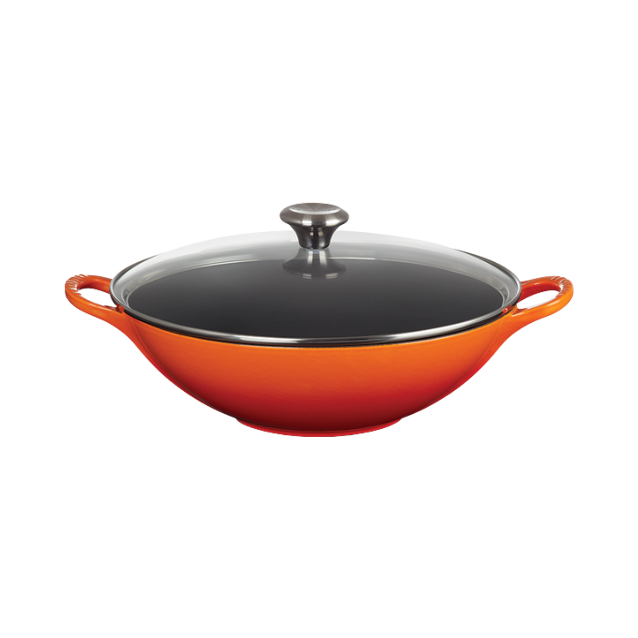 Wok en fonte avec couvercle Volcanique 4,8 L - Le Creuset
