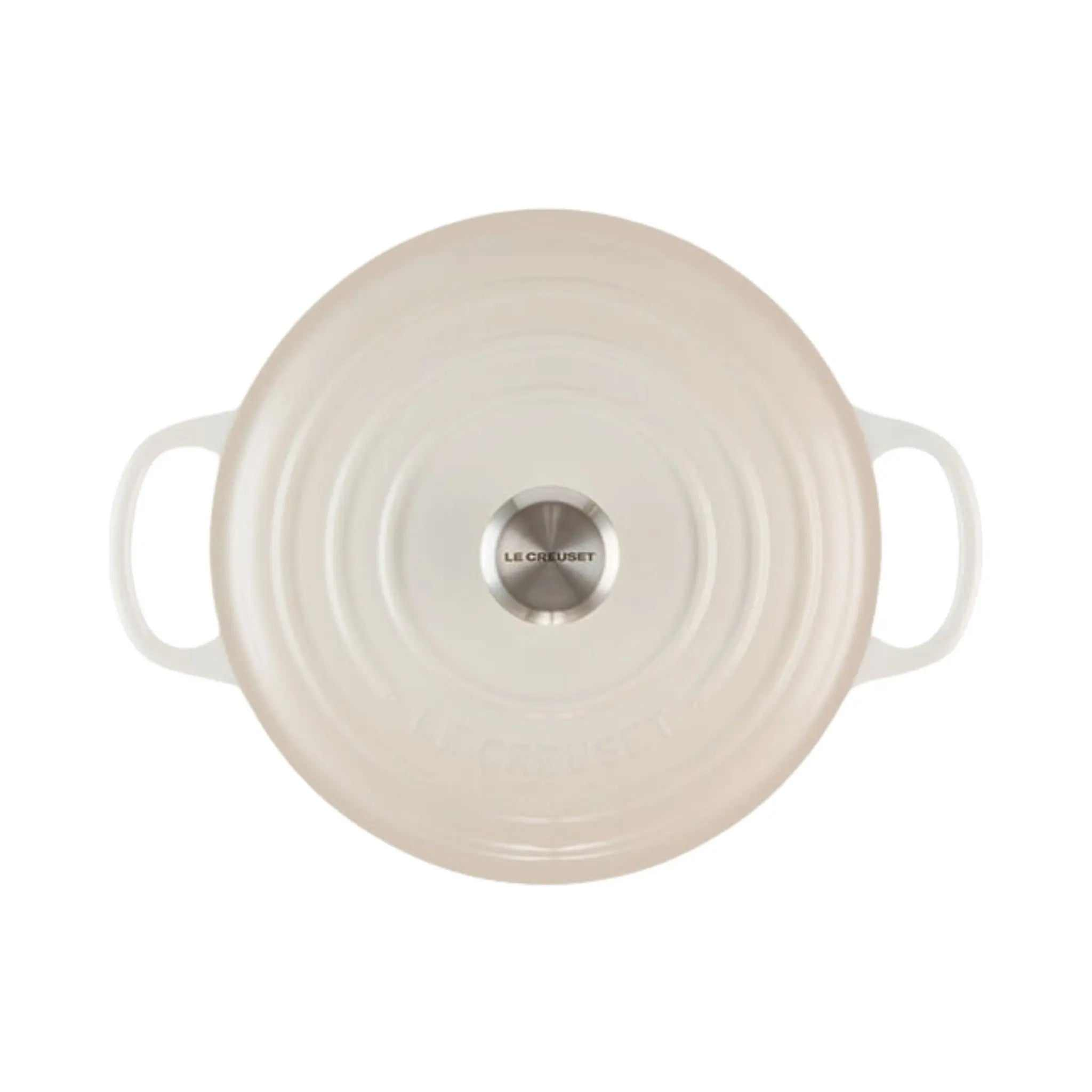 Le Creuset cocotte ronde meringue 5,3 L en fonte émaillée pour mijoter, braiser et saisir