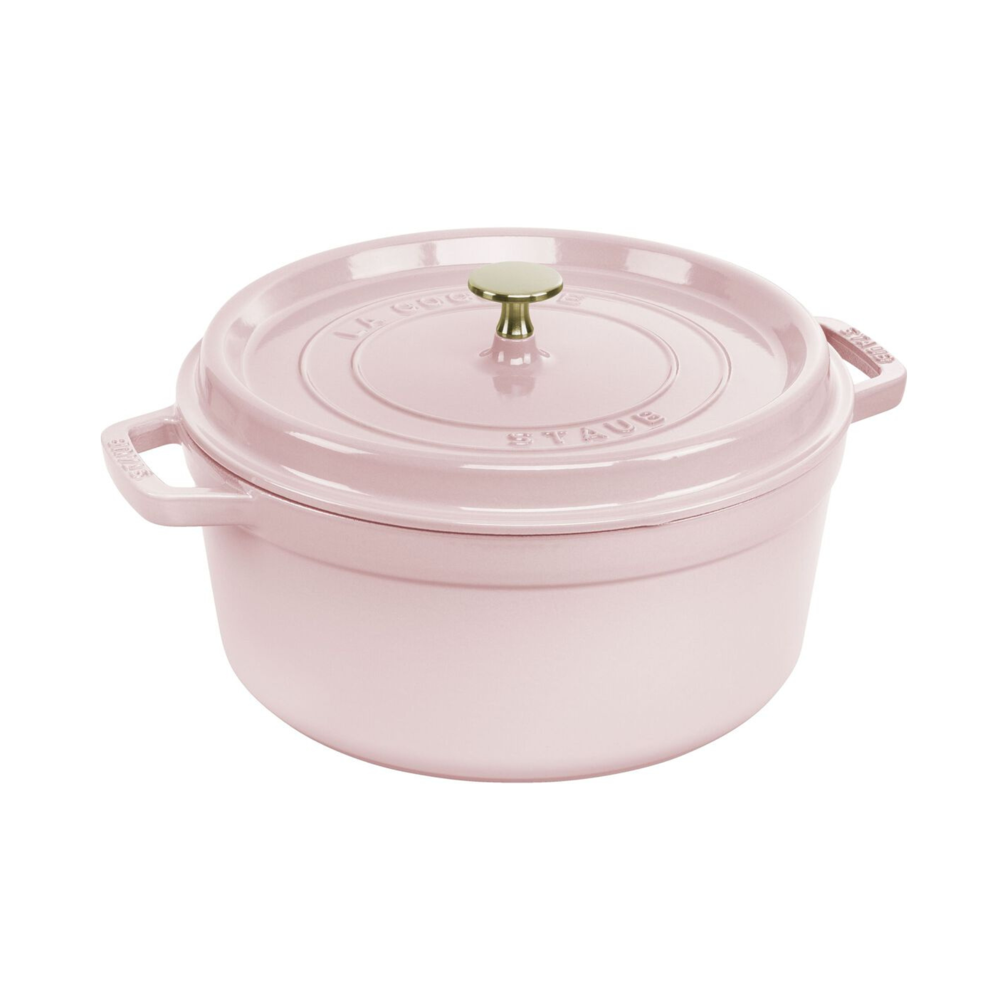 Cocotte ronde en fonte La Cocotte rose sorbet 5,25 L - Staub