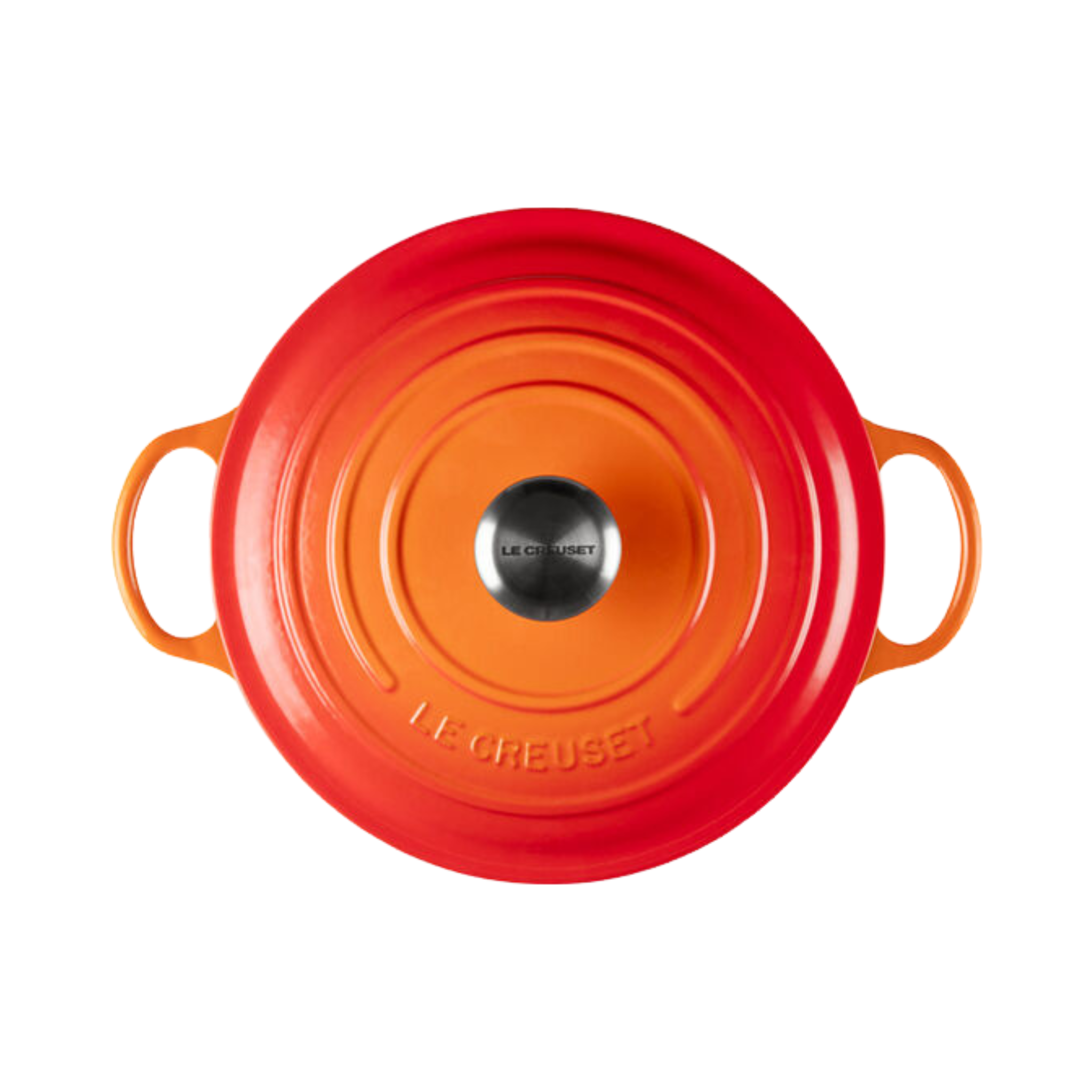 Cocotte du chef Volcanique 4,9 L en fonte émaillée Le Creuset avec parois inclinées et grandes poignées pour cuisson homogène