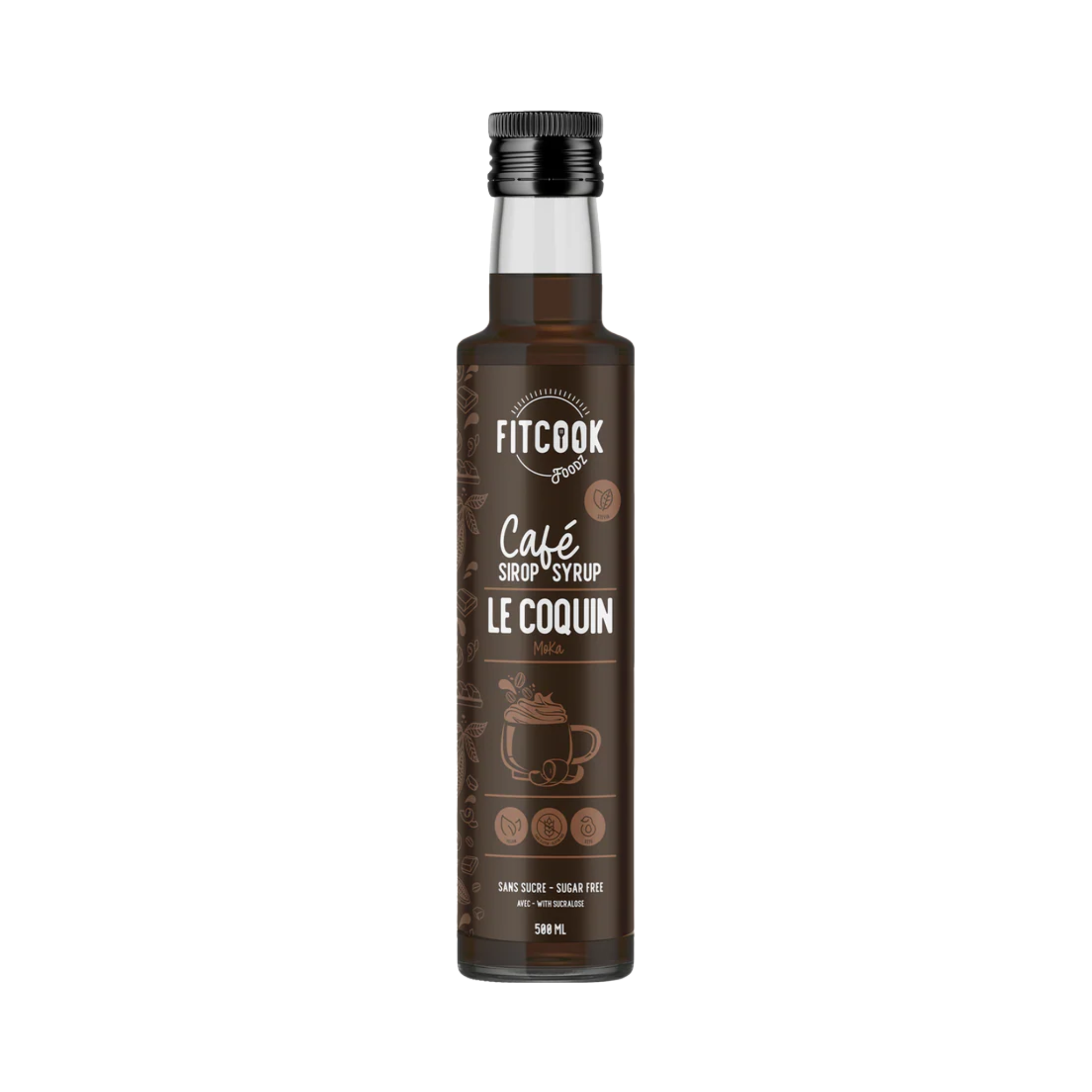 Sirop à café pacane et érable Le Praliné 500 ml - Le Fit Cook