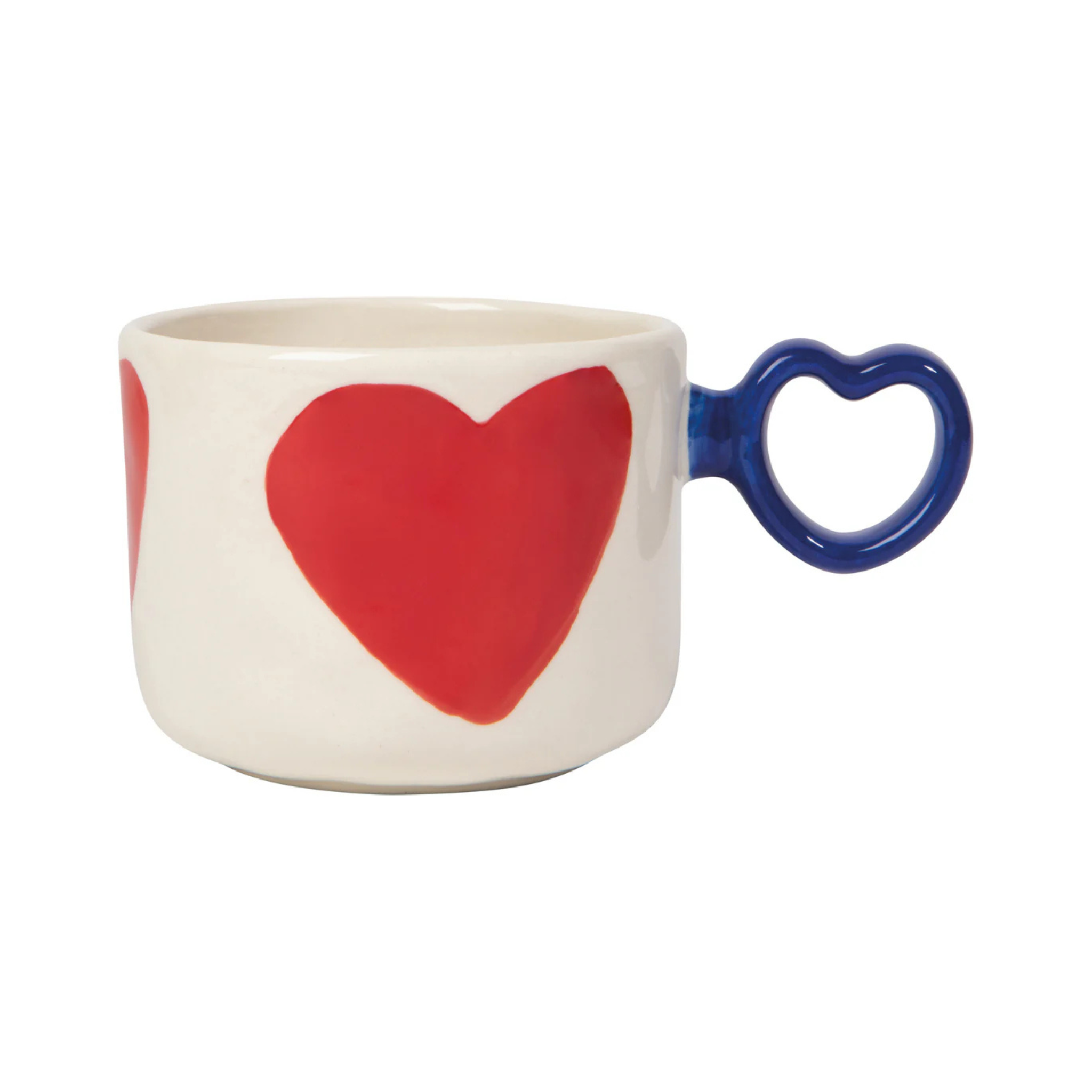 Tasse à anse en cœur bleu 325 ml