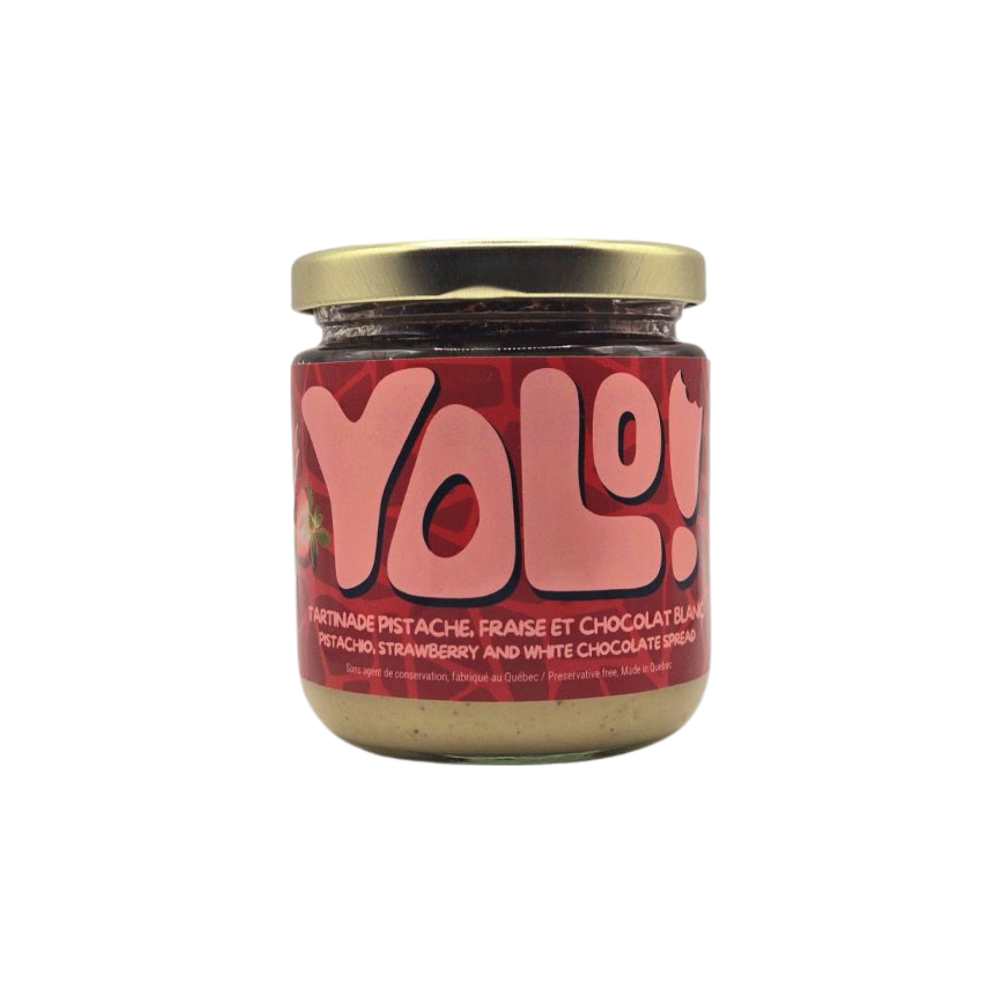 Tartinade pistache, fraise et chocolat blanc 250 g - Yolo!