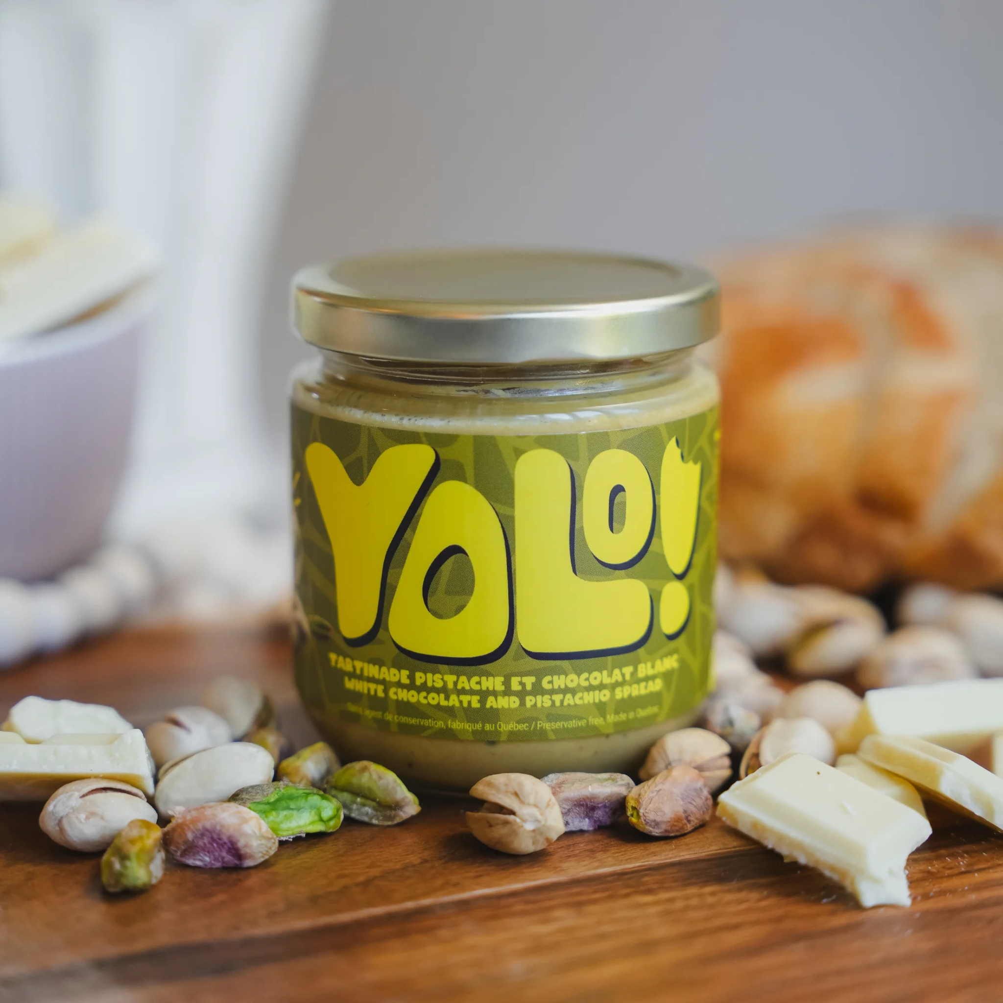 Tartinade pistache et chocolat blanc 250 g - Yolo!