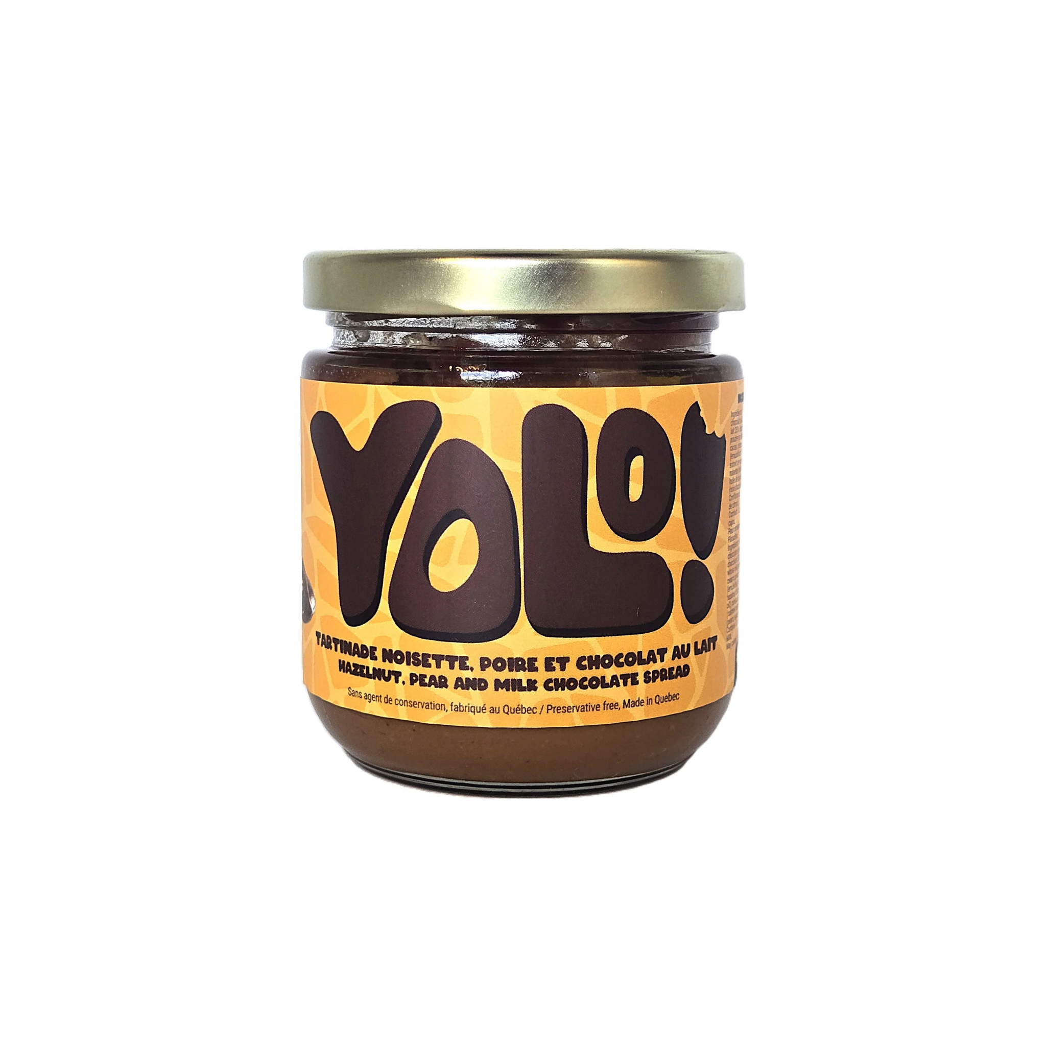 Tartinade noisette, poire et chocolat au lait 250 g - Yolo!
