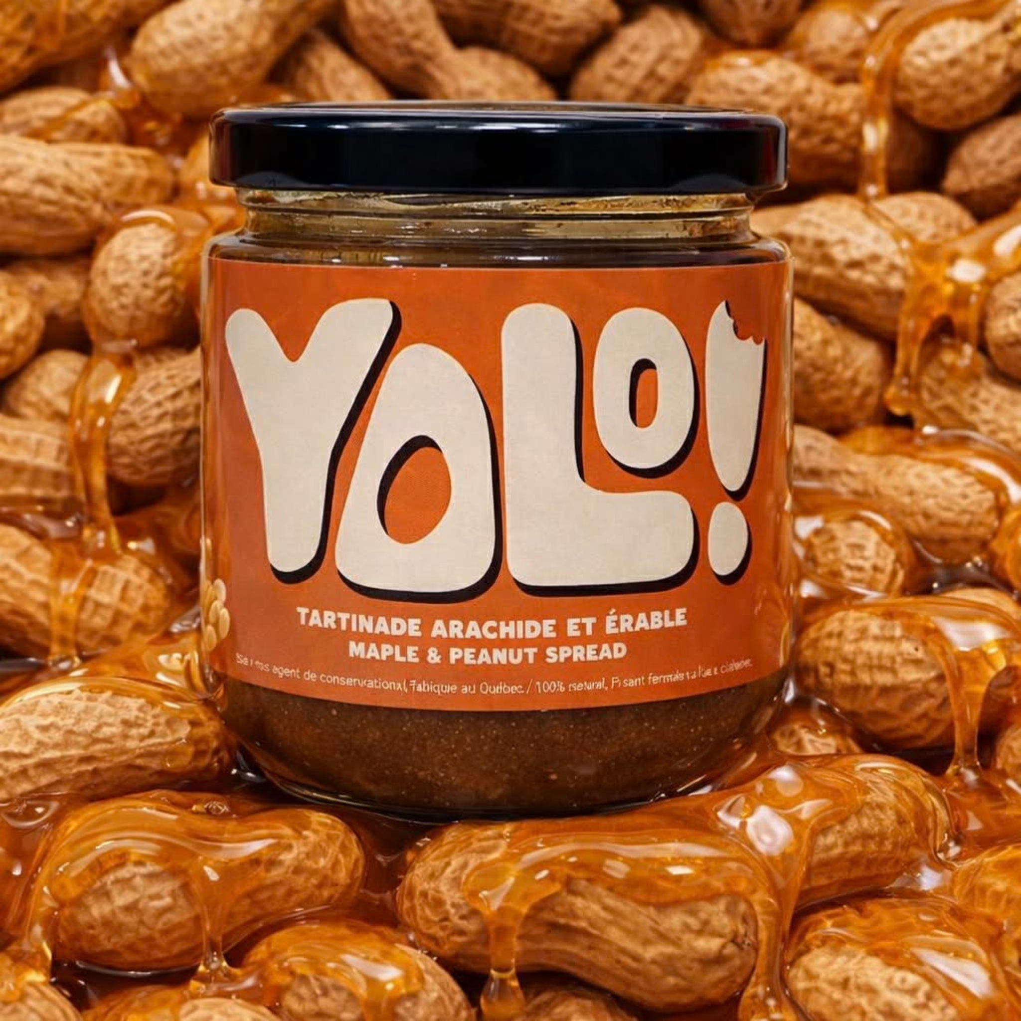 Tartinade arachide et érable 250 g - Yolo!