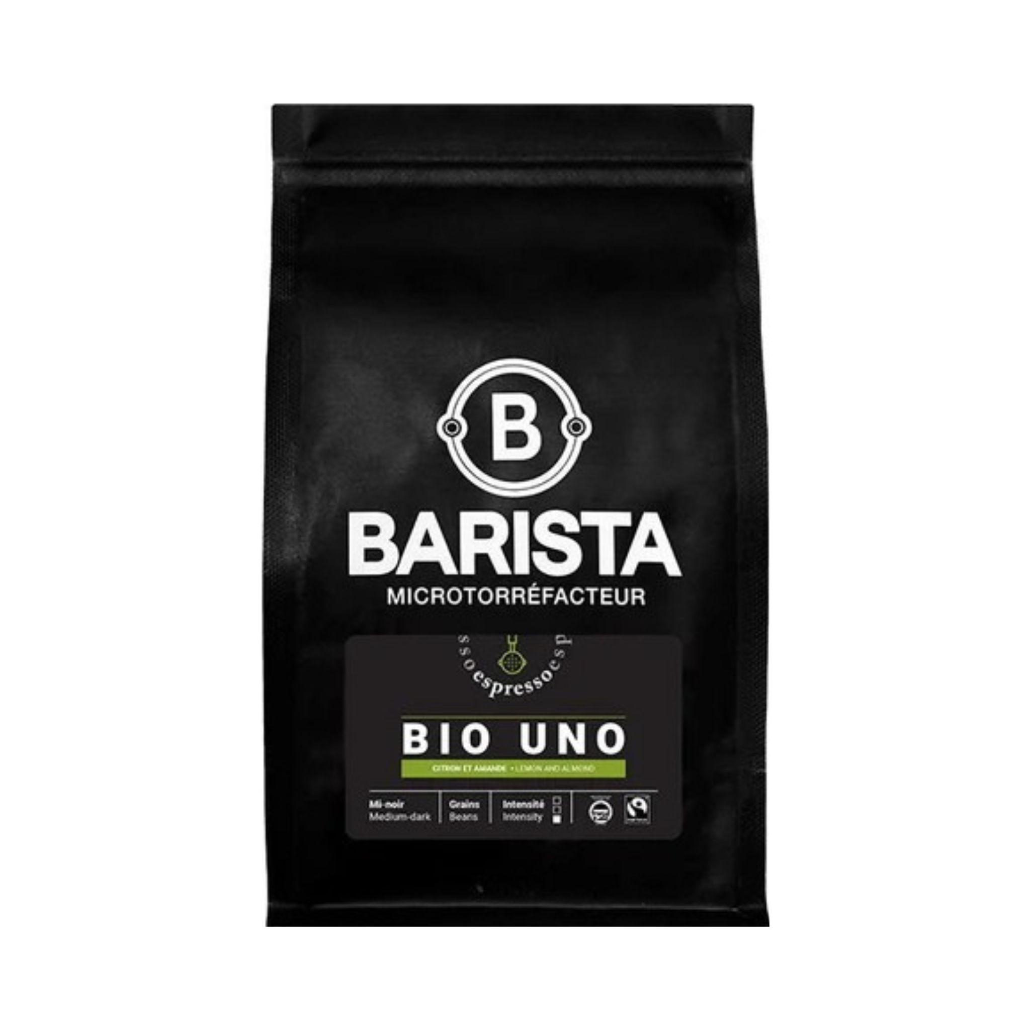 Sac de café en grains Bio Uno espresso 1 kg 100% arabica équitable