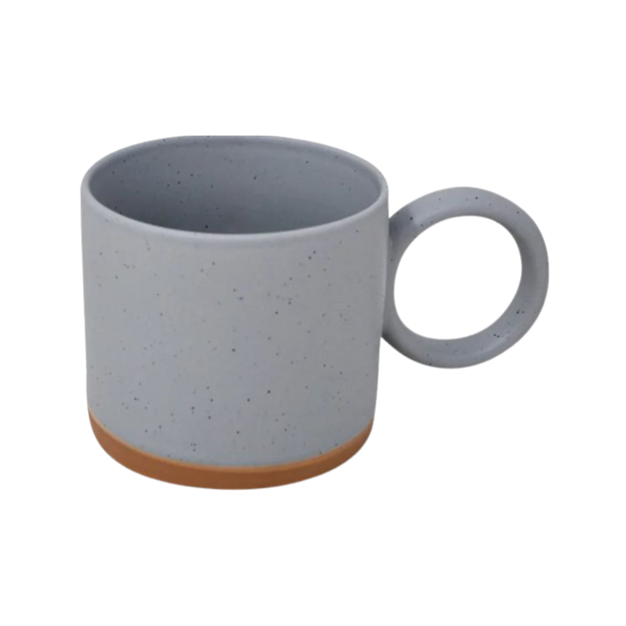 Tasse à poignée ronde bleue élégante pour café et thé