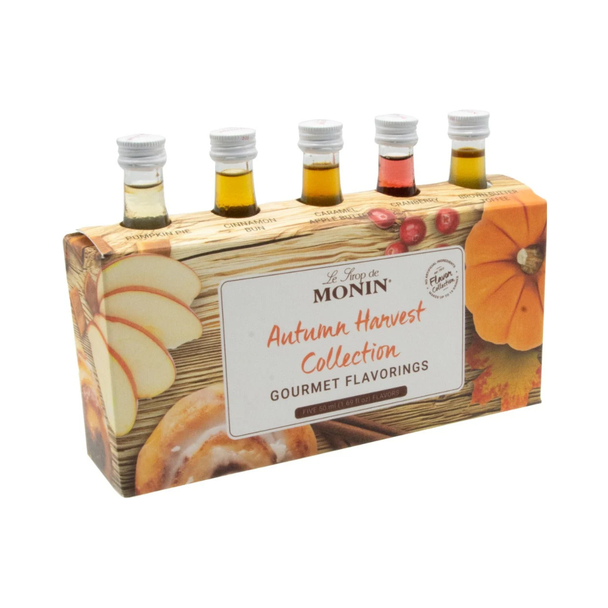 Coffret de 5 mini sirops Récolte d'automne Monin pour boissons automnales