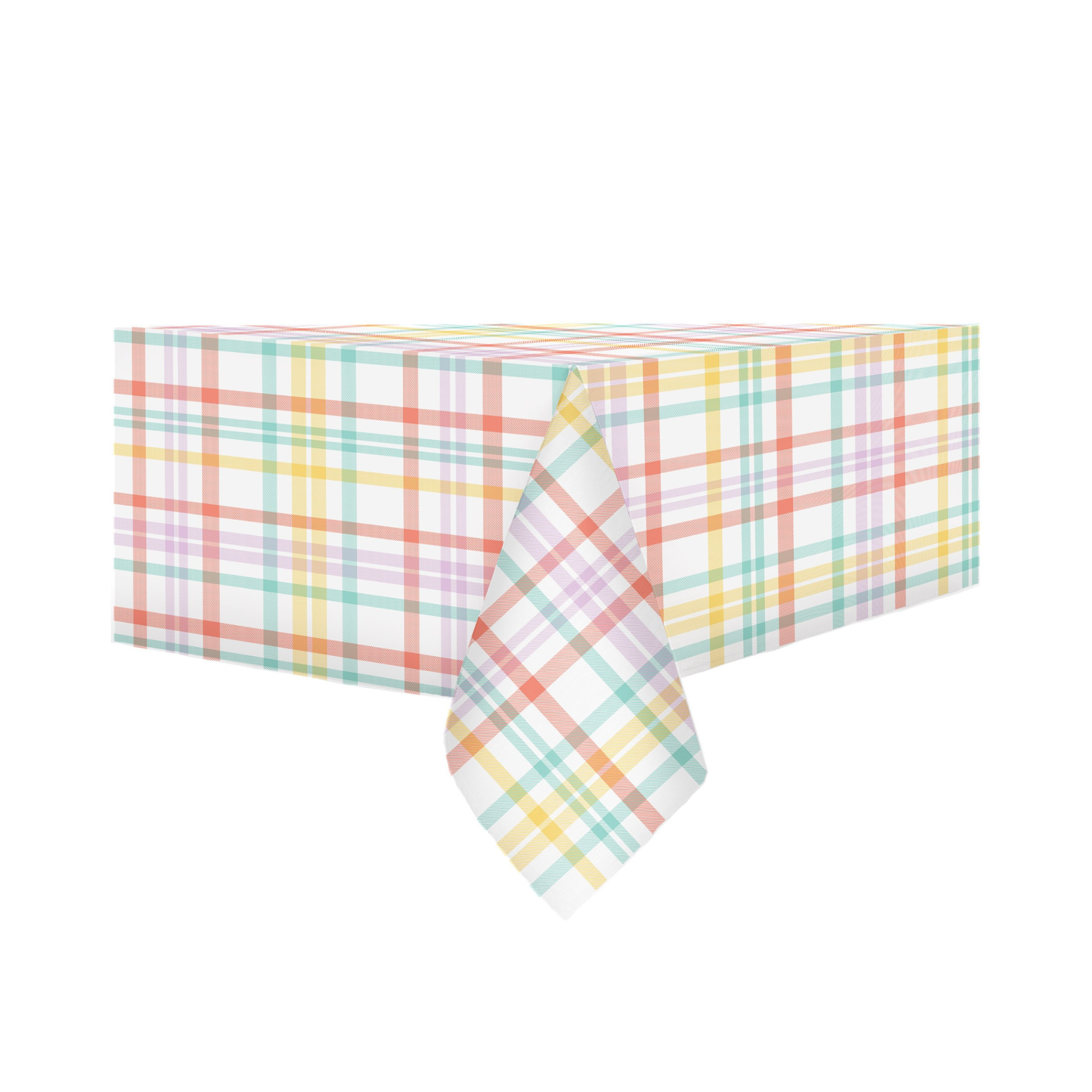 Nappe en tissus à carreaux pastel pour table de pique-nique 52 x 70 cm