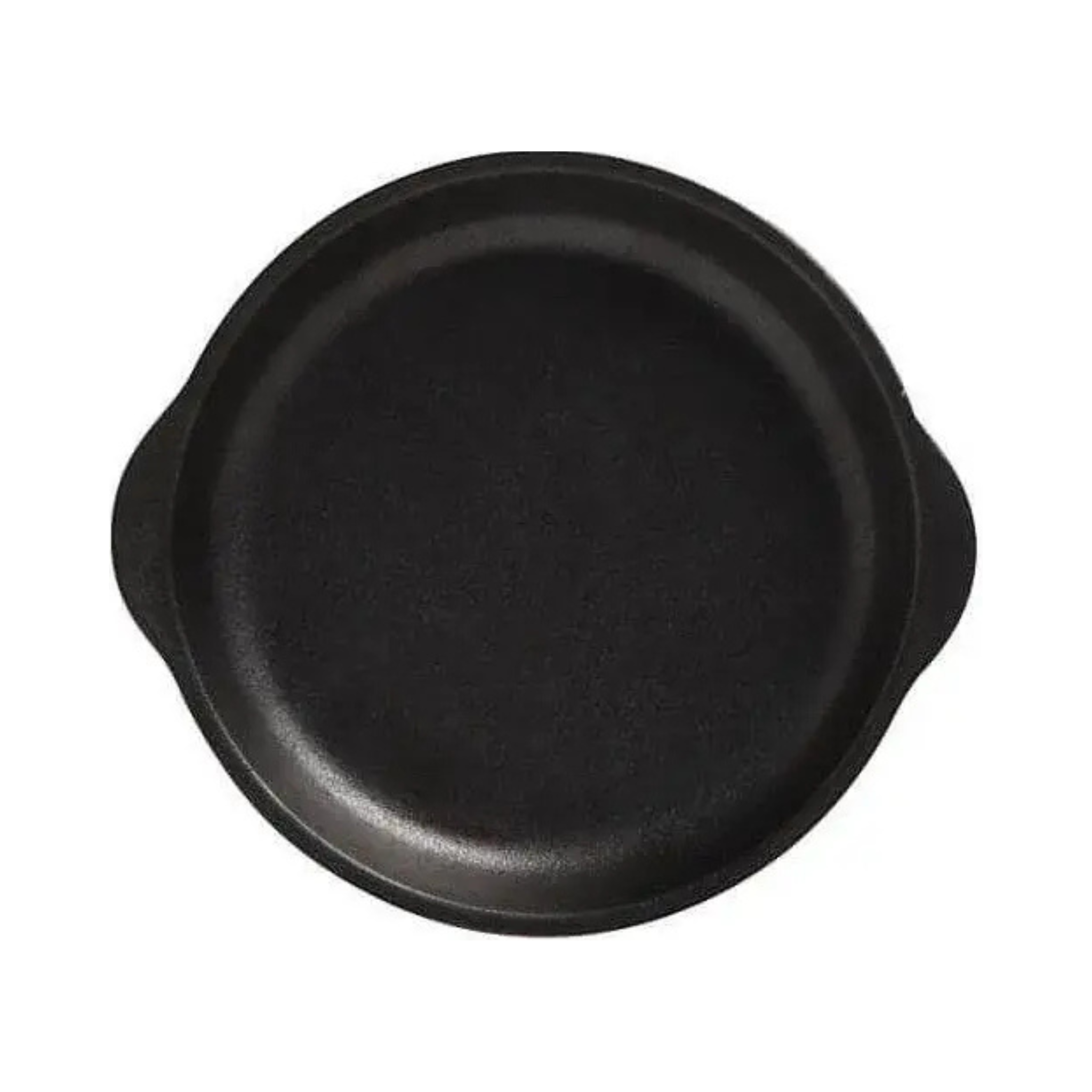 Assiette avec rebords en porcelaine matte Caviar 20 cm avec poignées intégrées, style moderne et élégant