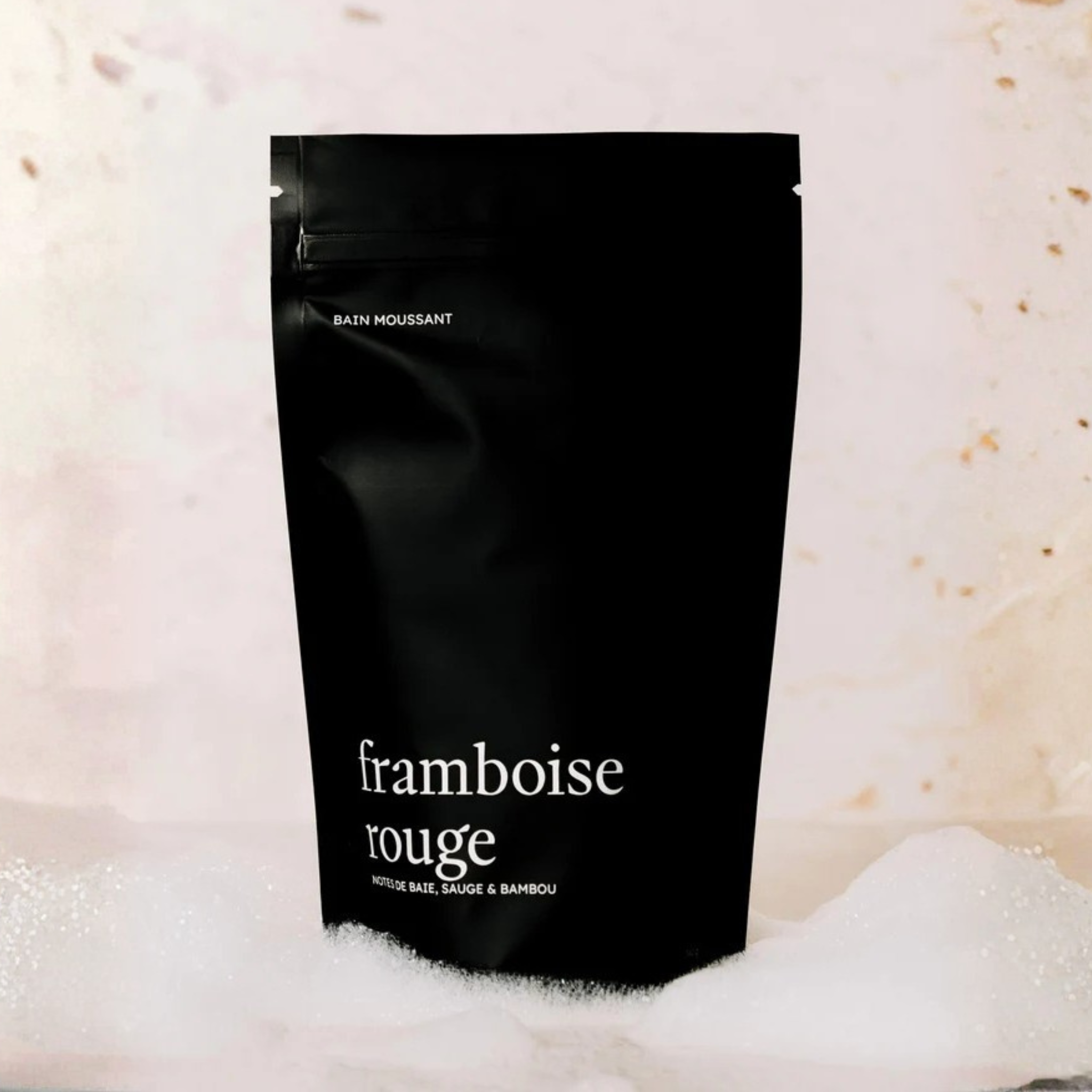 Bain moussant Framboise rouge Marée Chandelles 340 g with moisturizing ingredients and fruity raspberry scent